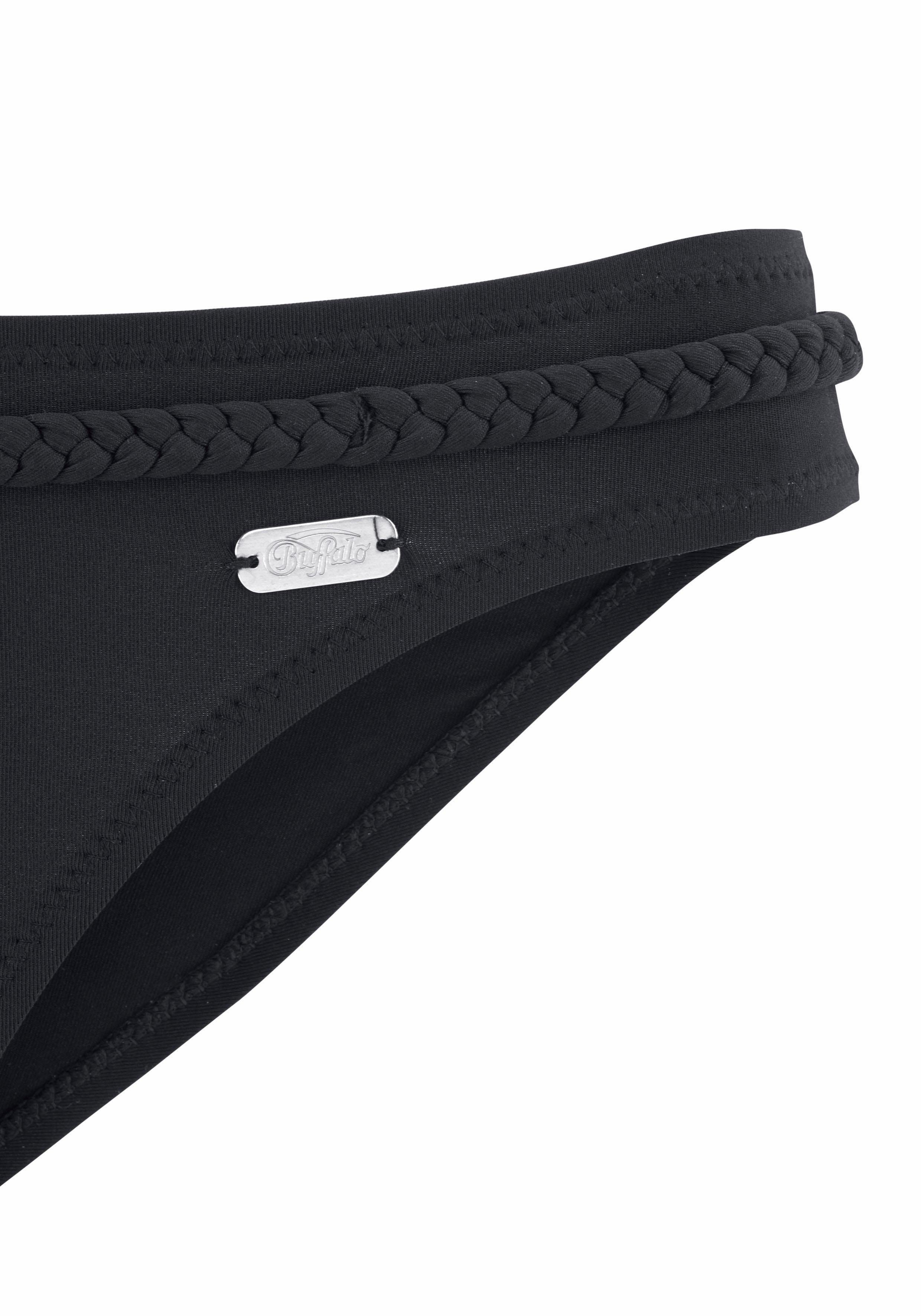 Buffalo Bikini-Hose Happy mit geflochtenem Ziergürtel