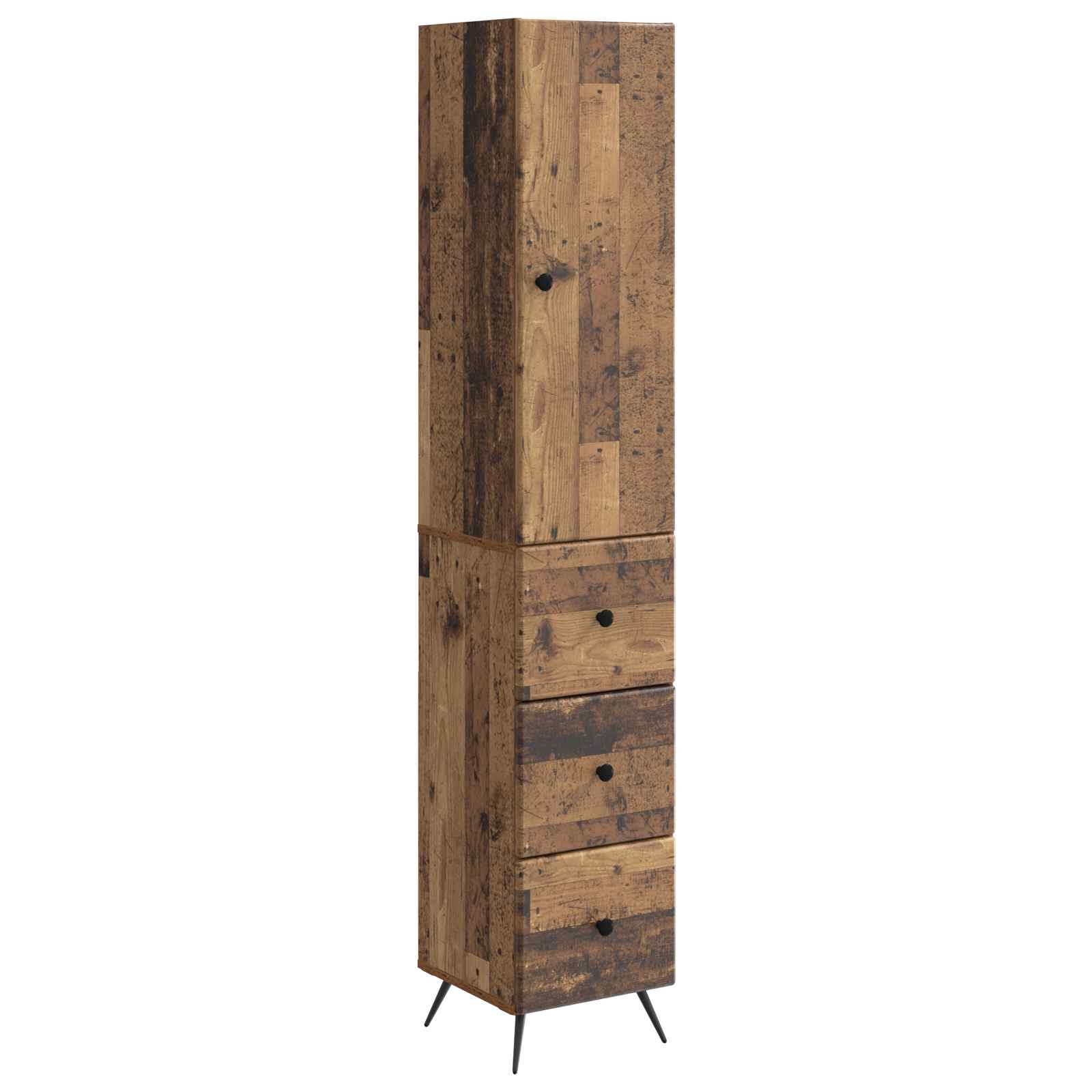 vidaXL Schranksystem Schrankset 2 Stk. 34,5 x 34,5 x 90 cm Holzwerkstoff Altholz (2-St)