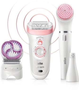 Braun Epilierer Silk-épil 9 9-975 6-in-1, Kabellose Wet&Dry Haarentfernung 6-in-1 Epilierer für Gesicht & Körper