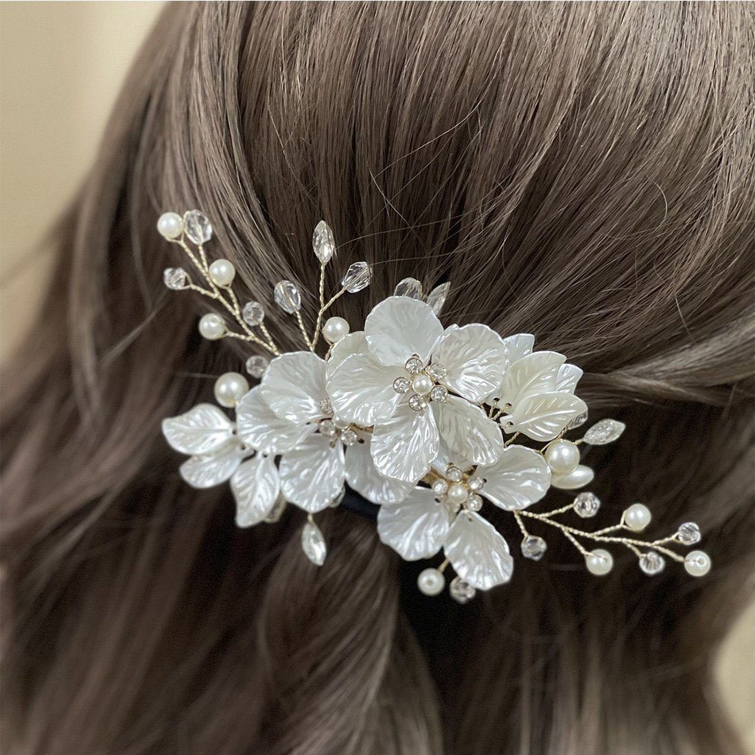 für floraler Hochzeiten Diadem Bräute, Frauen, Haarspangen Haarschmuck für GLAMO