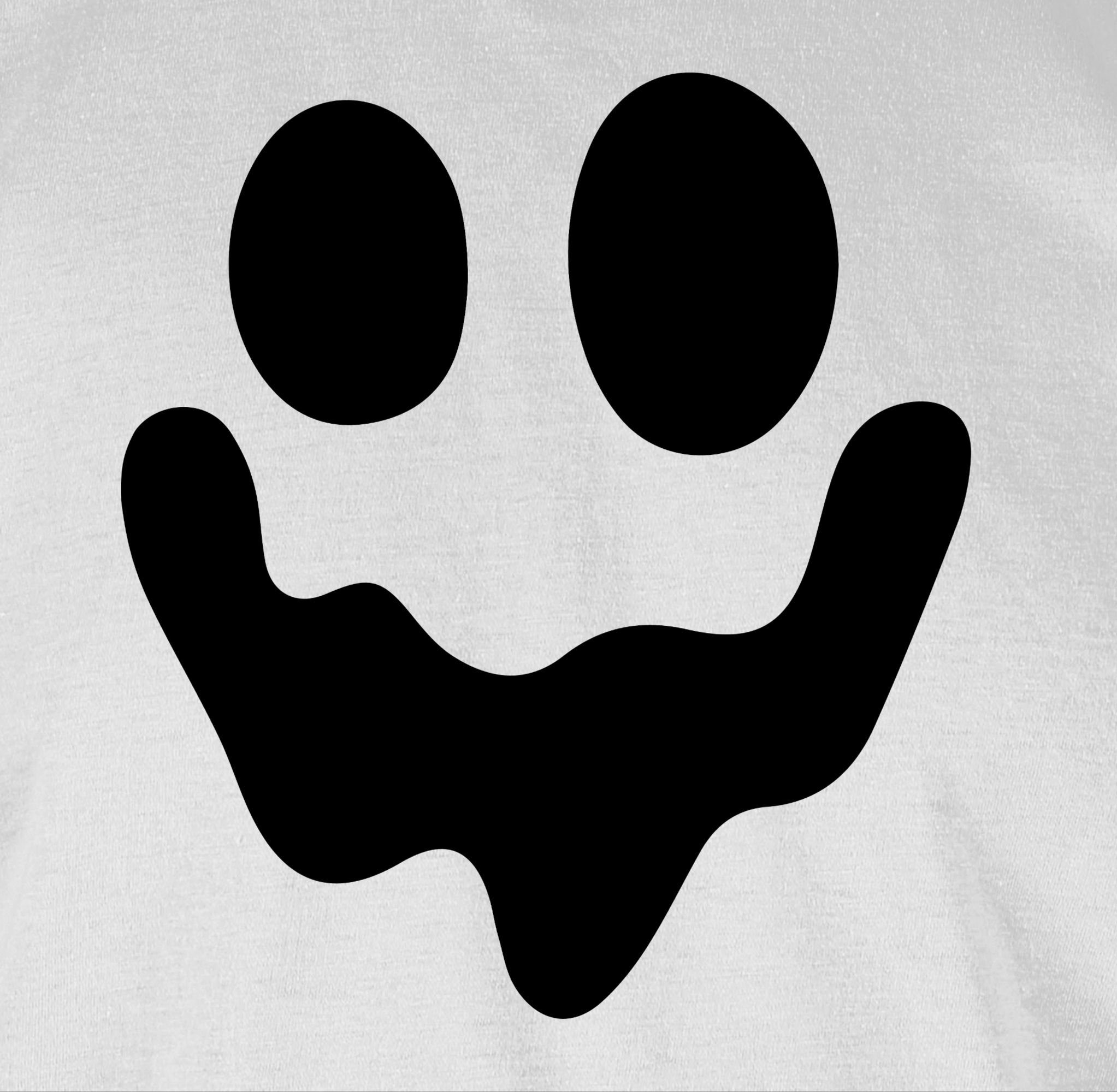 Shirtracer T-Shirt Geist Gespenst Spuk Weiß Gruselig 01 Herren Kostüme Halloween Einfach