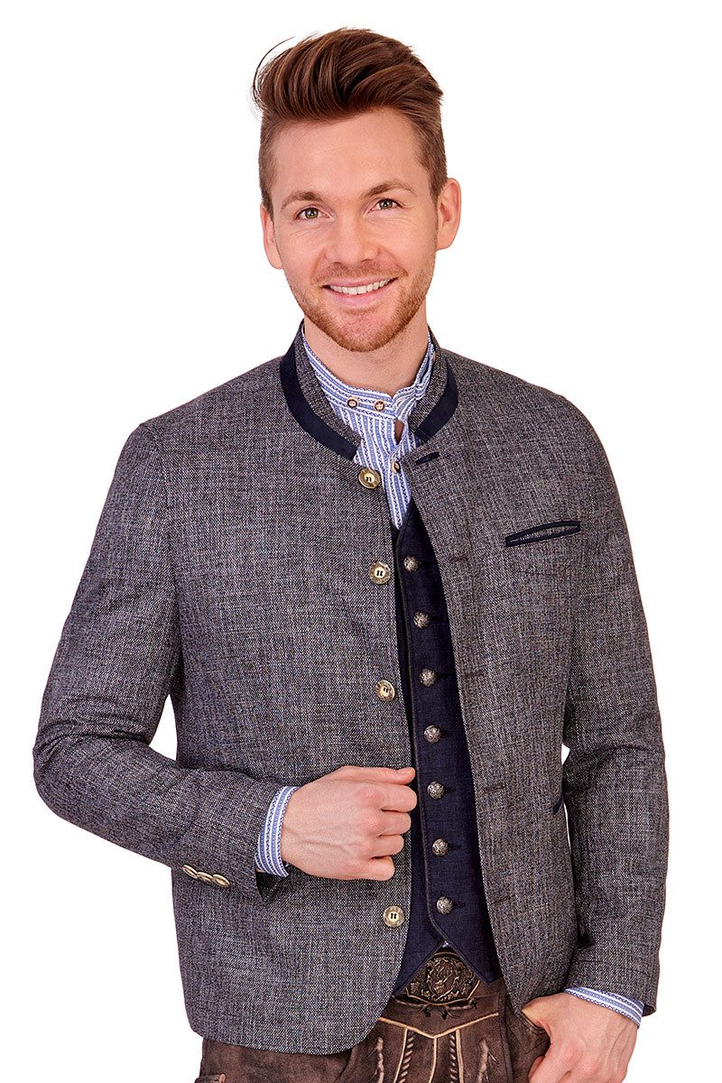 Alpenwahnsinn Trachtenjanker Janker - FÜSSEN - dunkelgrau/marine