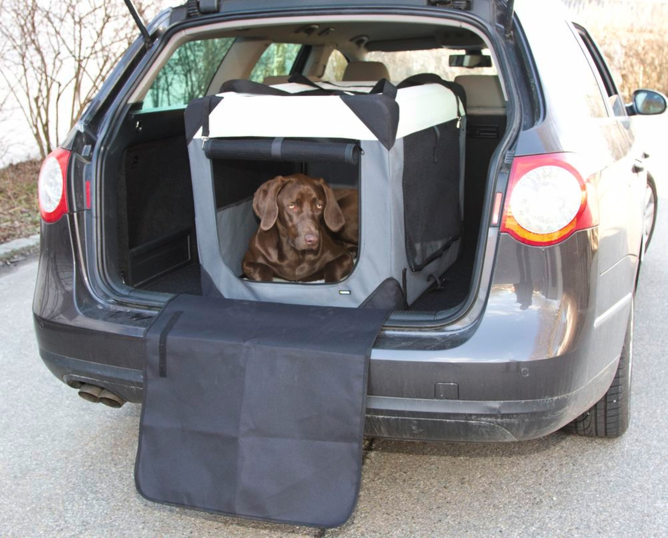Kerbl Tiertransportbox Kerbl Transportbox Journey 70x52x52cm grau/beige 80597