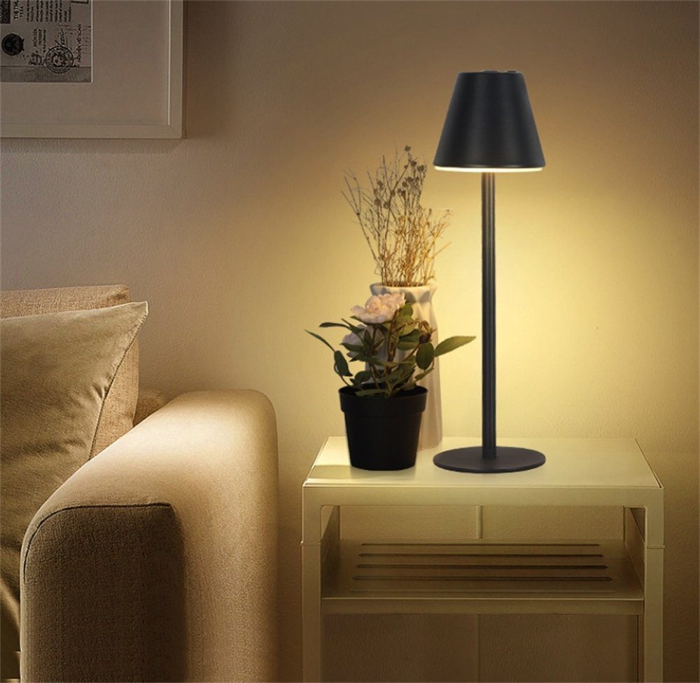 Schreibtischlampe Nachttisch lampen lampe DAYUT dimmbare Tisch Kupfer LED lose Schnur