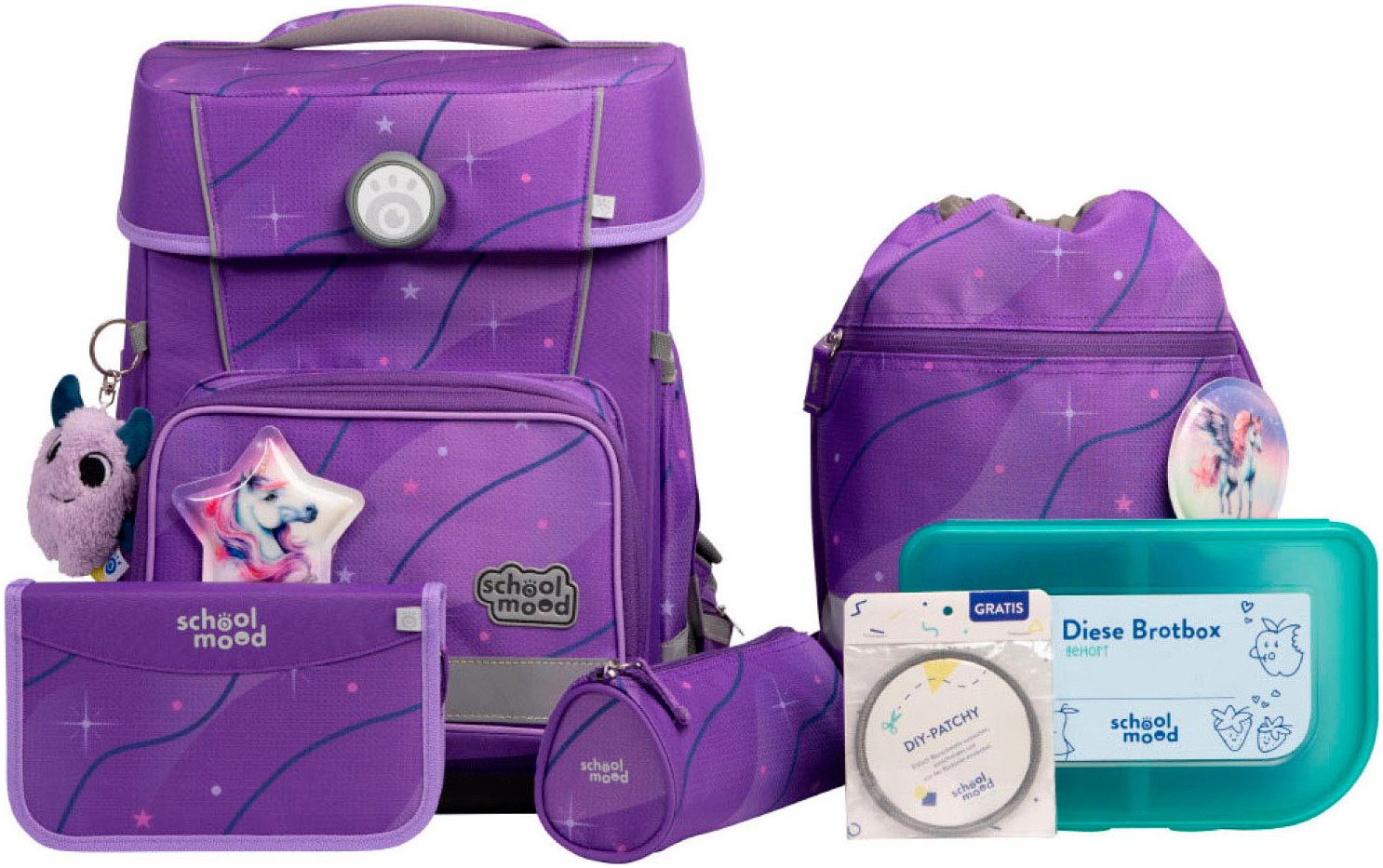 SCHOOL-MOOD® Schulranzen Champion Pro (Set, 7-tlg)