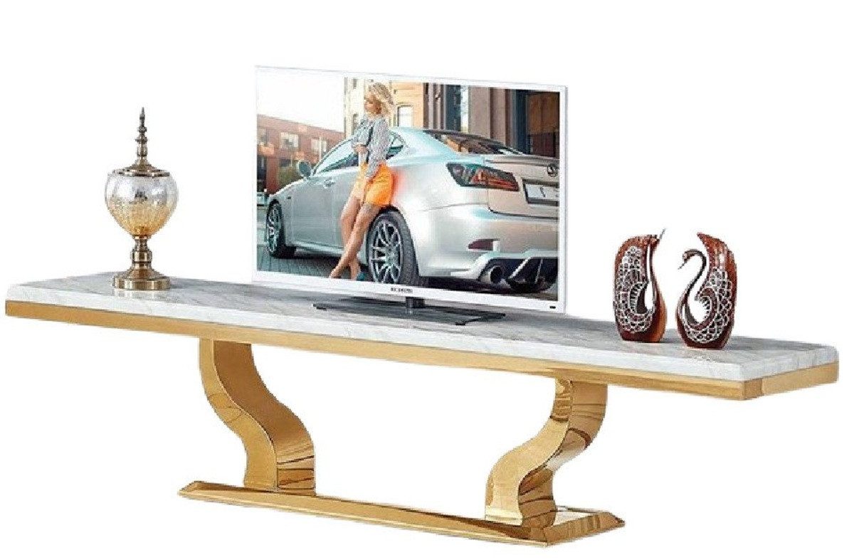 JVmoebel Konsole Modernes TV Regal Edelstahl Kommode Board Konsolen Столы 200x40cm, Made in Europa