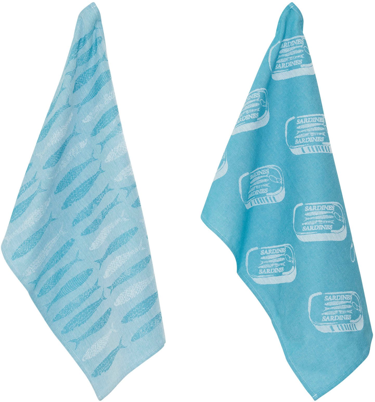 PAD Geschirrtuch SARDINE, (Set, 2-tlg), 100% Baumwolle, 50x70 cm