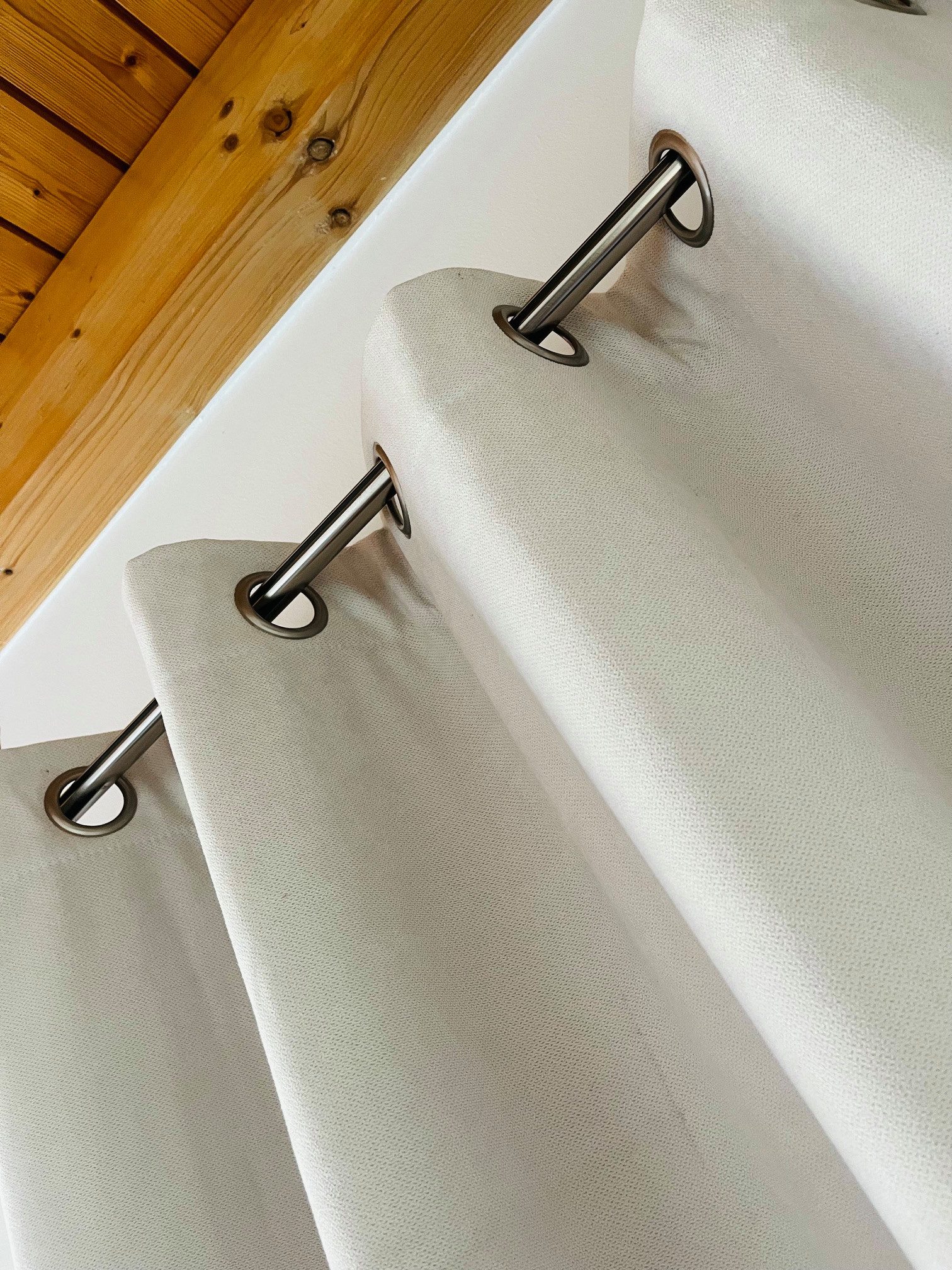 novumfix Türvorhang Thermovorhang Ösenvohang mit Fleece 140x260cm(BxH) beige Energiesparen, extra lang