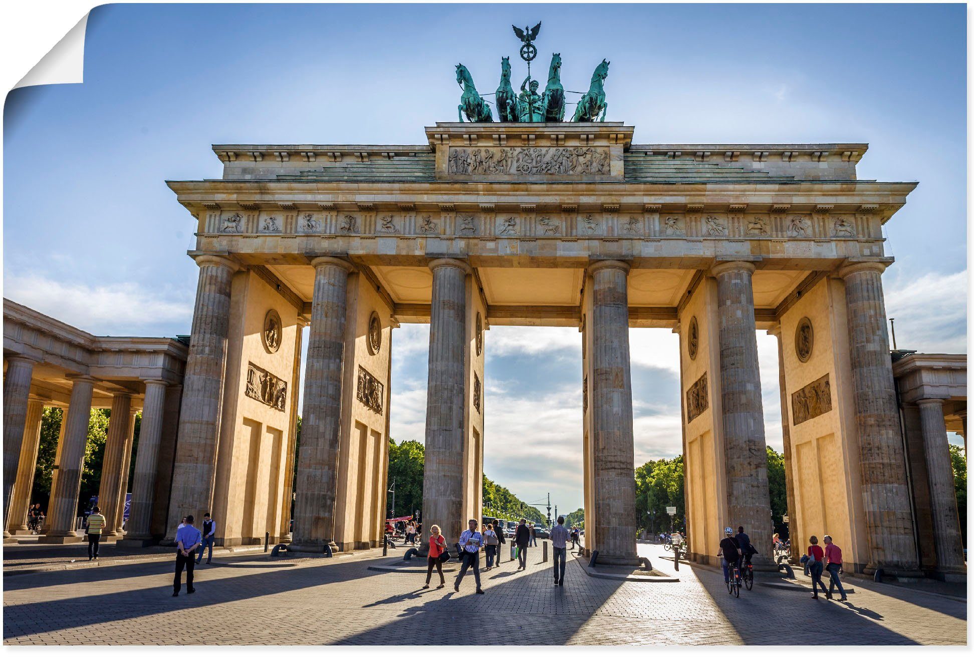 versch. Brandenburger in Berlin, Wandaufkleber Alubild, Tor als Poster Leinwandbild, oder Artland in Größen St), (1 Wandbild Gebäude