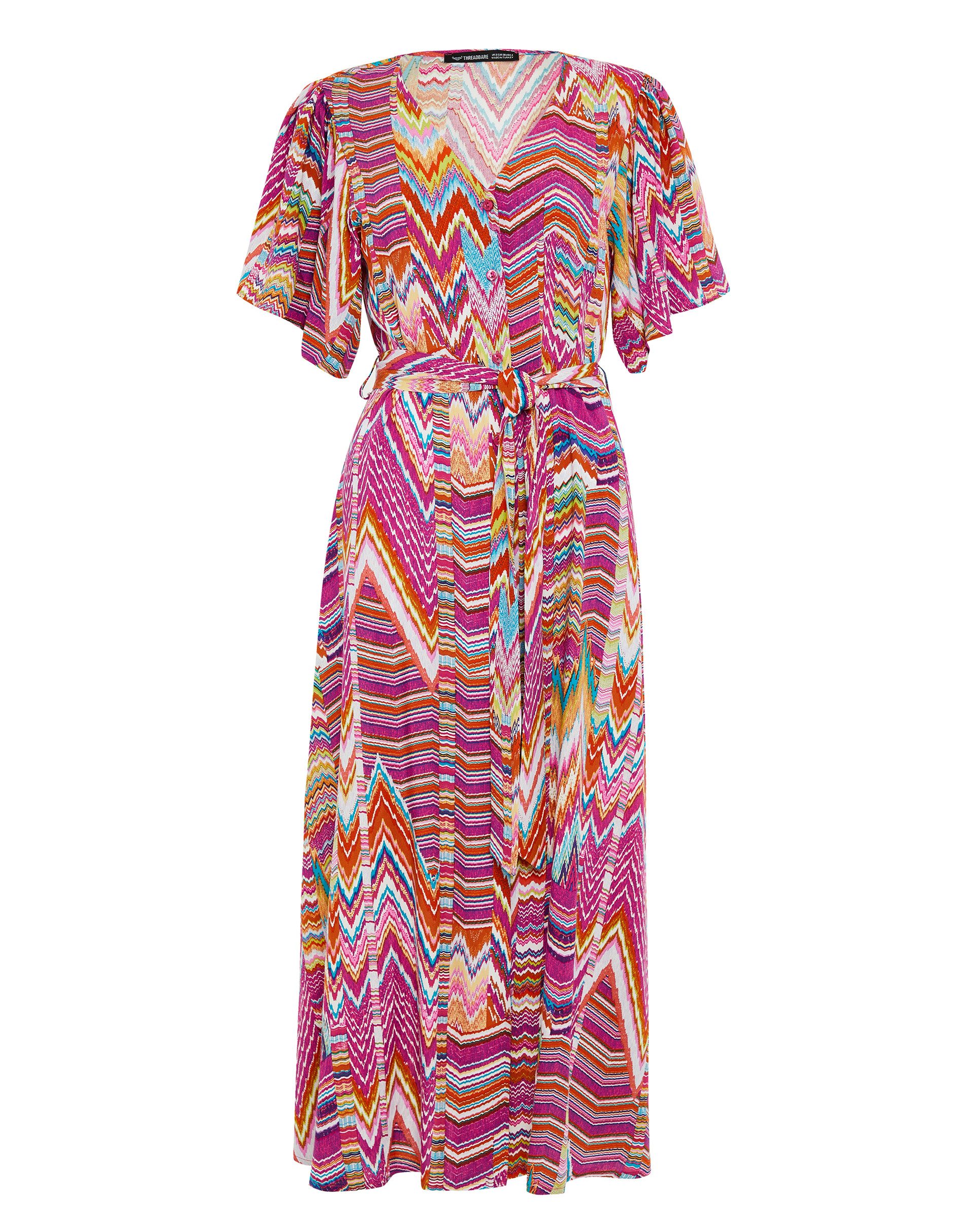 Threadbare Sommerkleid Fruit Pastill mit Bindegürtel günstig online kaufen