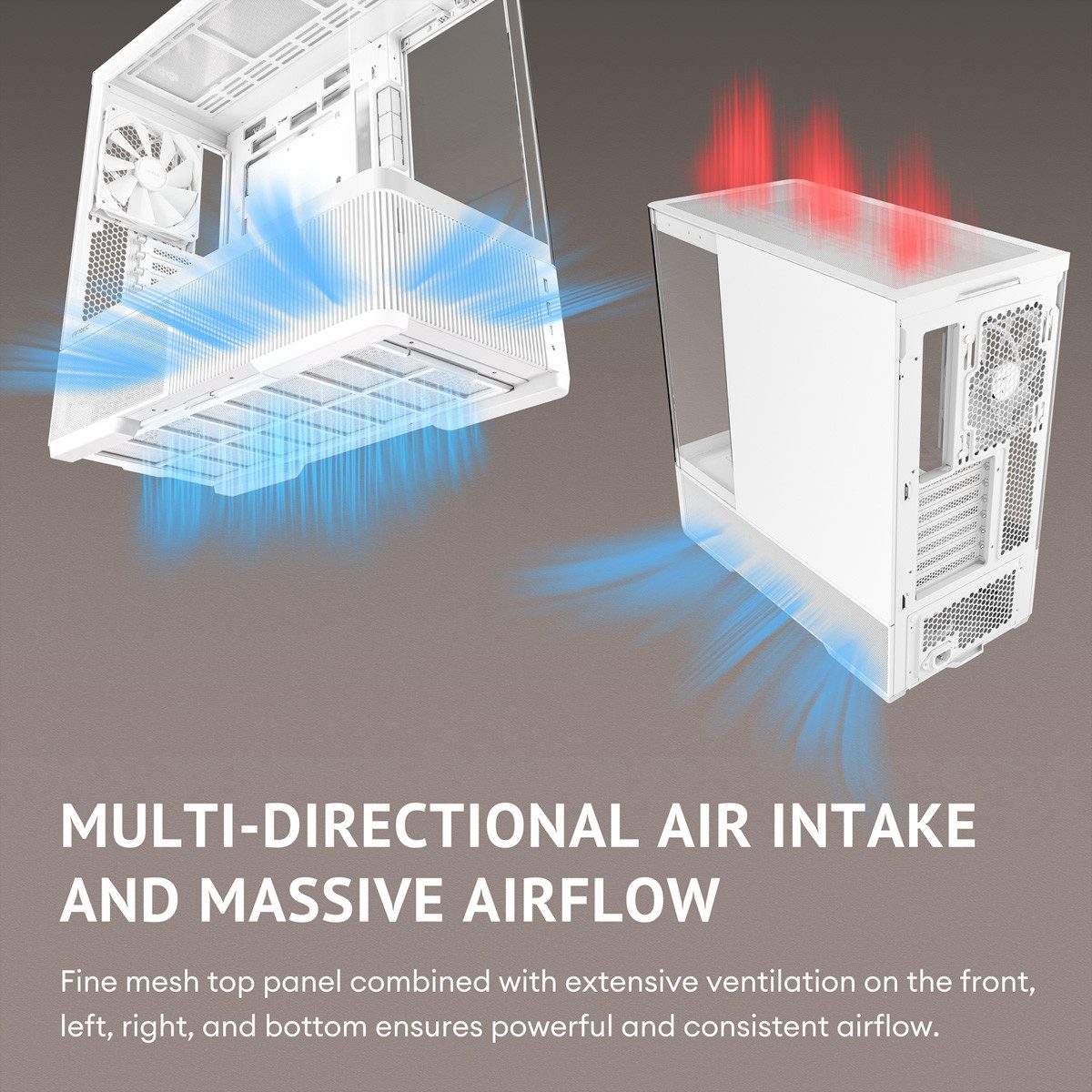 Antec PC-Gehäuse Constellation C6 Curve Air White PC Gehäuse ATX Midi Tower