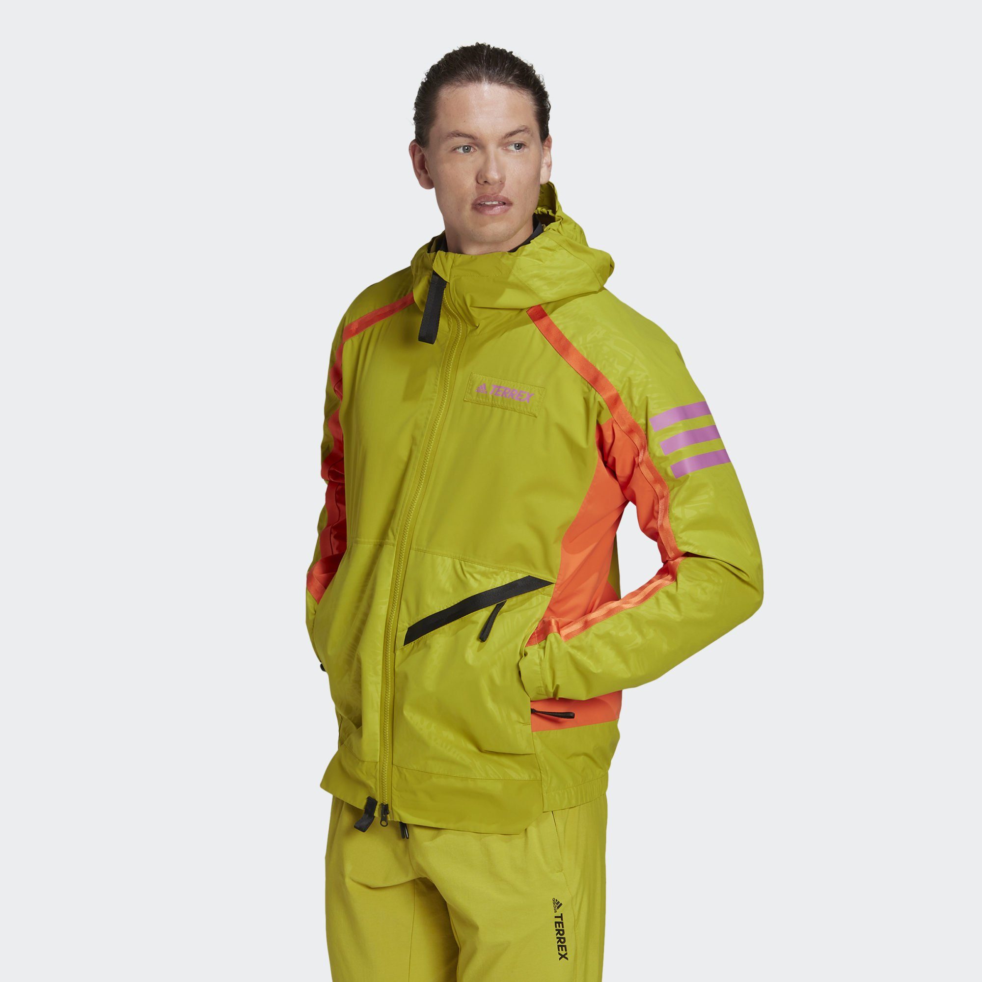 gewebt; 100 wasserdicht) (einfach recycelter UTILITAS TERREX % REGENJACKE, TERREX Polyester Outdoorjacke adidas