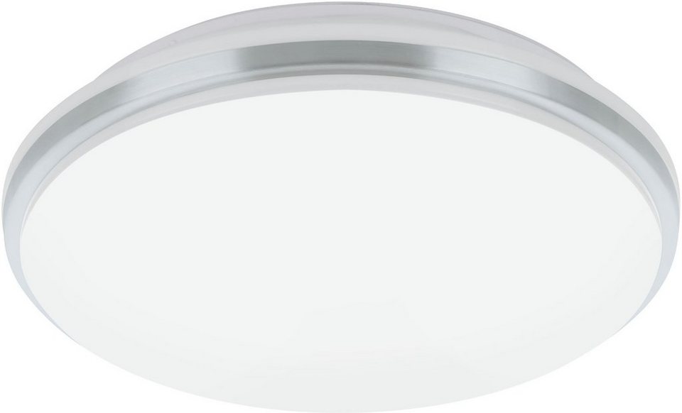 EGLO Deckenleuchte PINETTO, LED fest integriert, Neutralweiß, Deckenleuchte  für Badezimmer neutralweiß, IP44, Ø34 cm, Abmessungen: Höhe: 6,5 cm,  Durchmesser: 34 cm