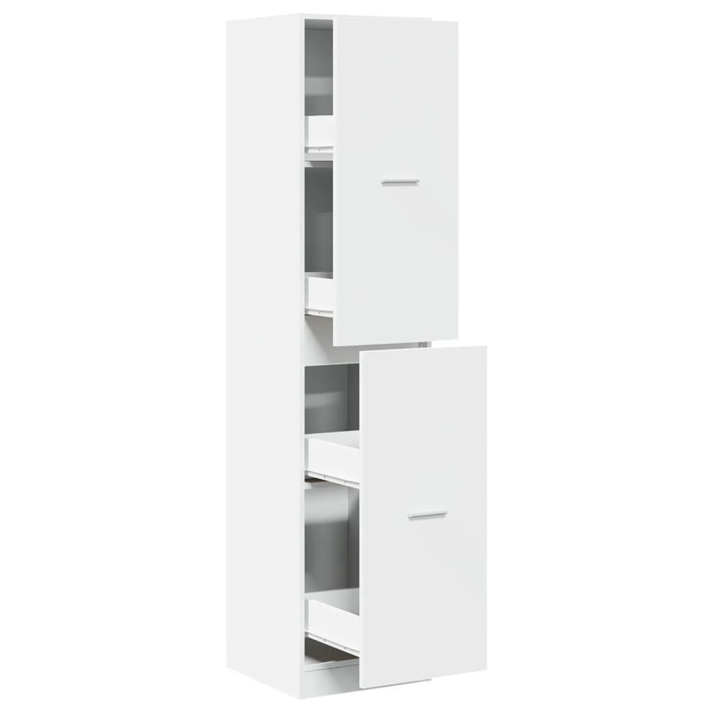 vidaXL Apothekerschrank 40 x 41 x 1745 cm Apothekerschrank Weiß 40x41x174,5 cm Spanplatte