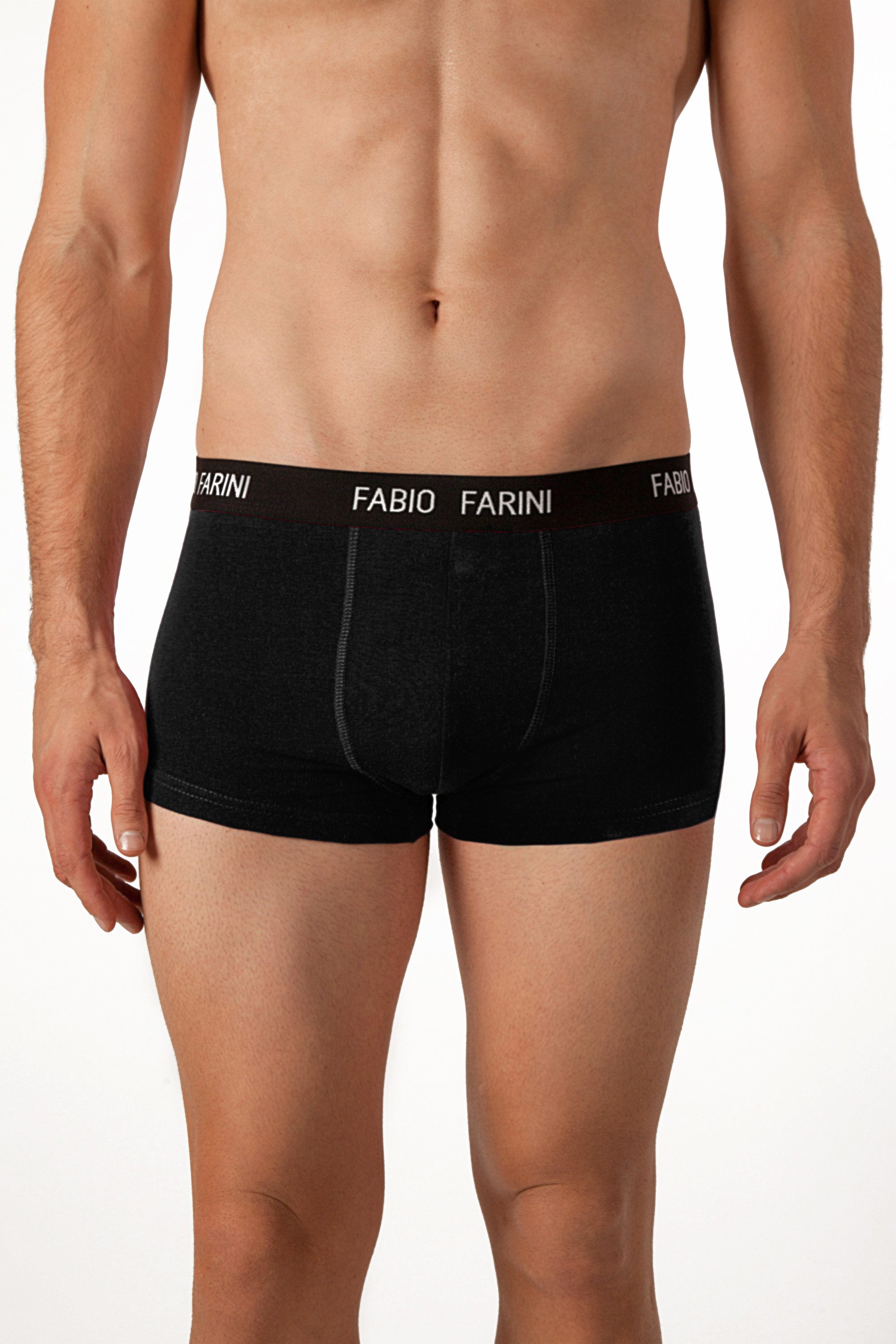 Fabio Farini Boxershorts Herren Boxer Unterhosen Baumwolle - Männer Retroshorts (8-St) angenehme Passform und Pflegehinweis aufgedruckt