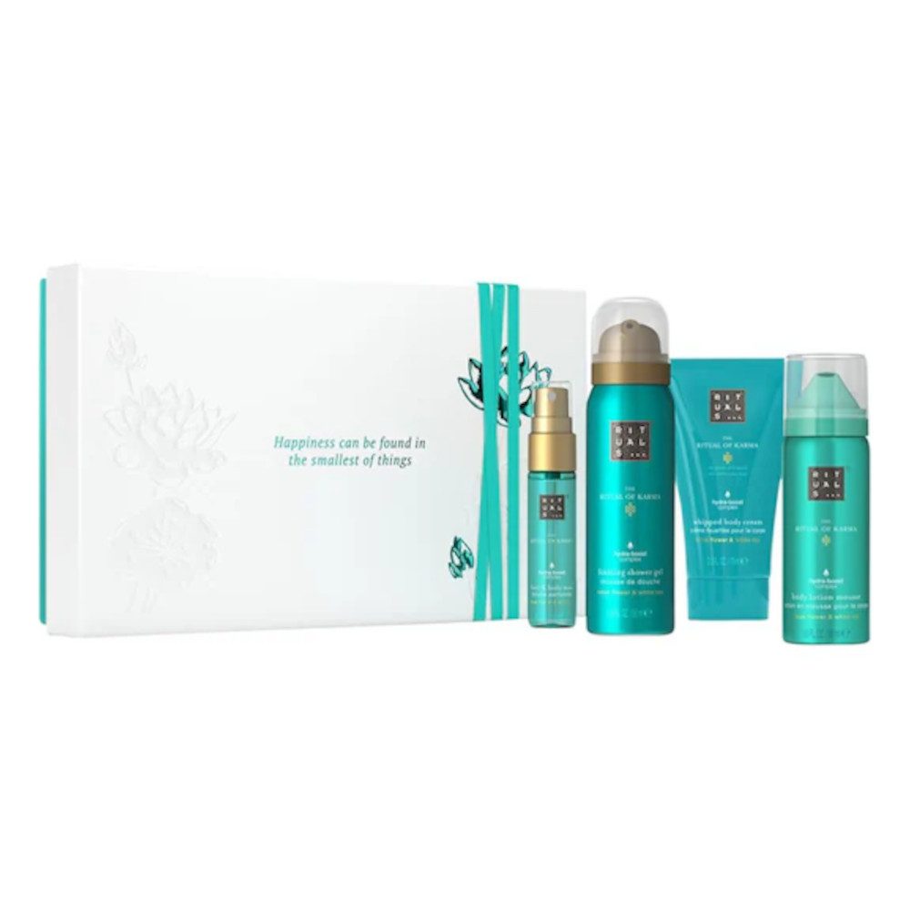 Rituals Pflege-Geschenkset S von Ritual of Karma 4-tlg: Körperöl Duschgel Scrub Körperlotion, 4-tlg.