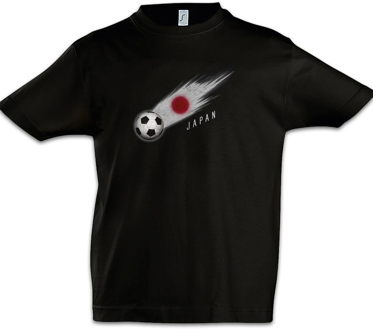 Urban Backwoods Print-Shirt Japan Football Comet I Kinder T-Shirt Japanisch Japanische Japanese (1-tlg) Fußball Fahne Fussball Komet