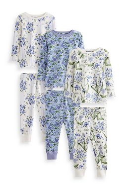 Next Pyjama Schlafanzüge mit floralem Muster, 3er-Pack (6 tlg)