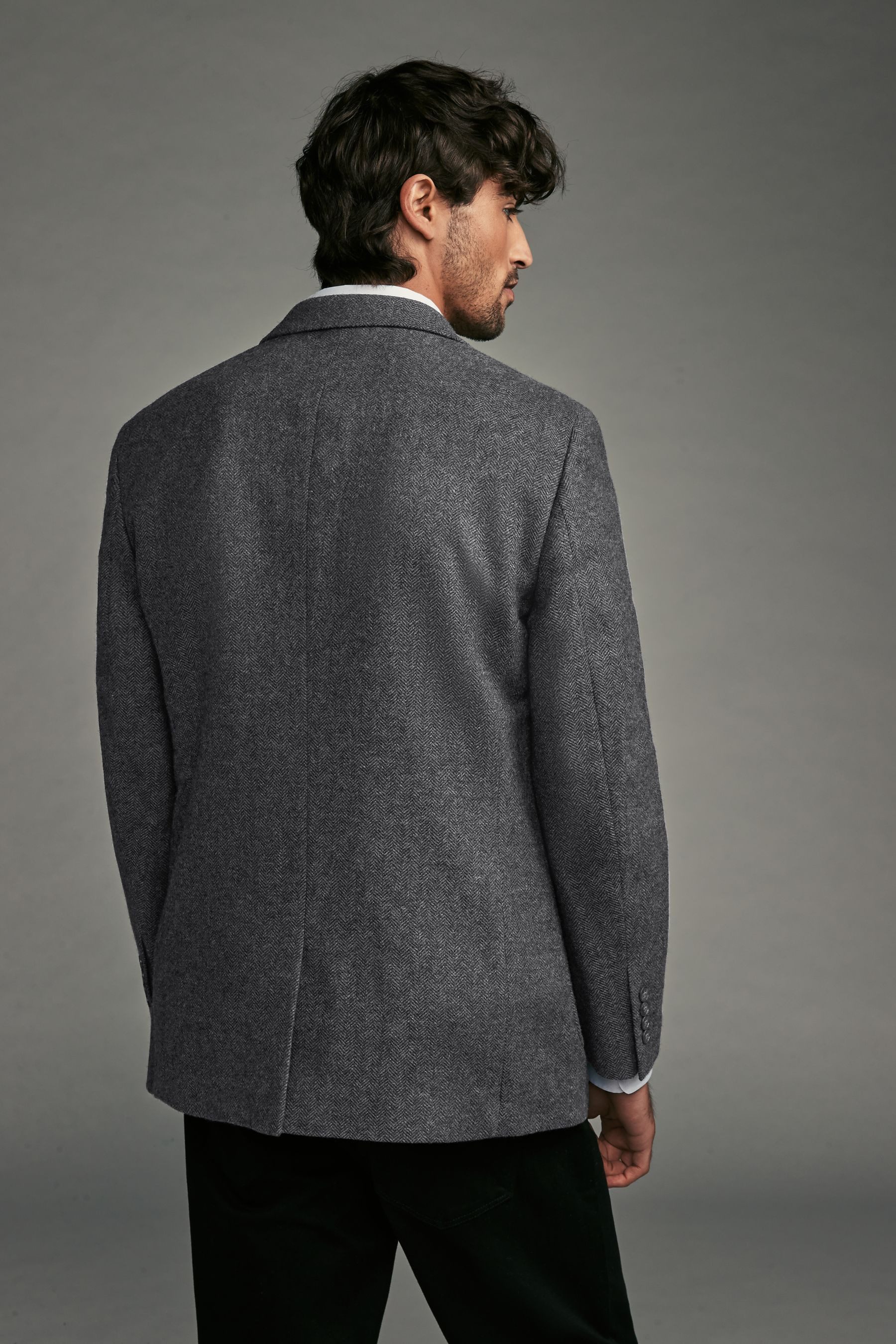 Next Sakko Regular Fit Sakko mit Fischgrätmuster (1-tlg) günstig online kaufen