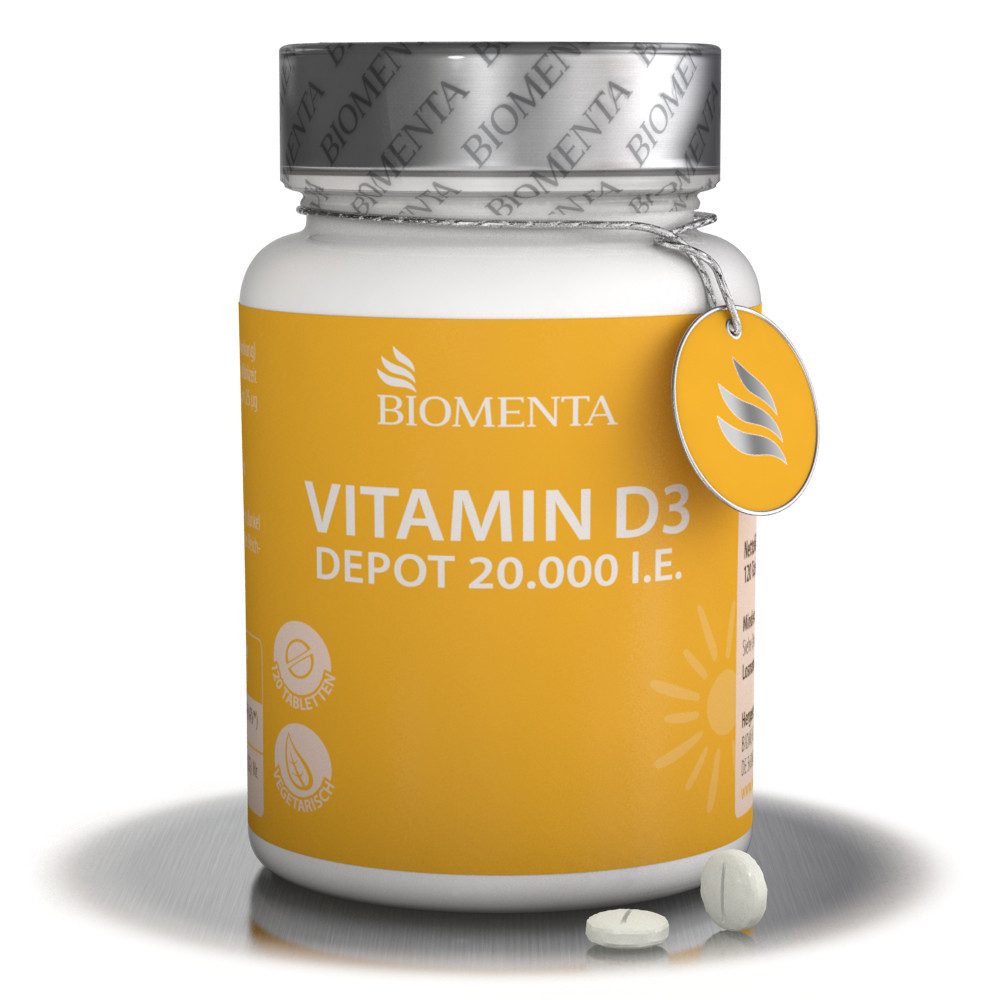 Vitamin D3 Tabletten - 20.000 IE / St. - 120 Stück - Premiumqualität Tablette