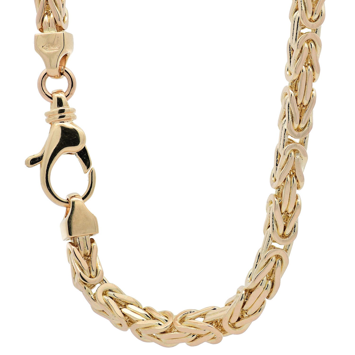 HOPLO Königskette Goldkette Königskette Длина 45cm - Breite 3,5mm - 750-18 Karat Gold, Made in Germany