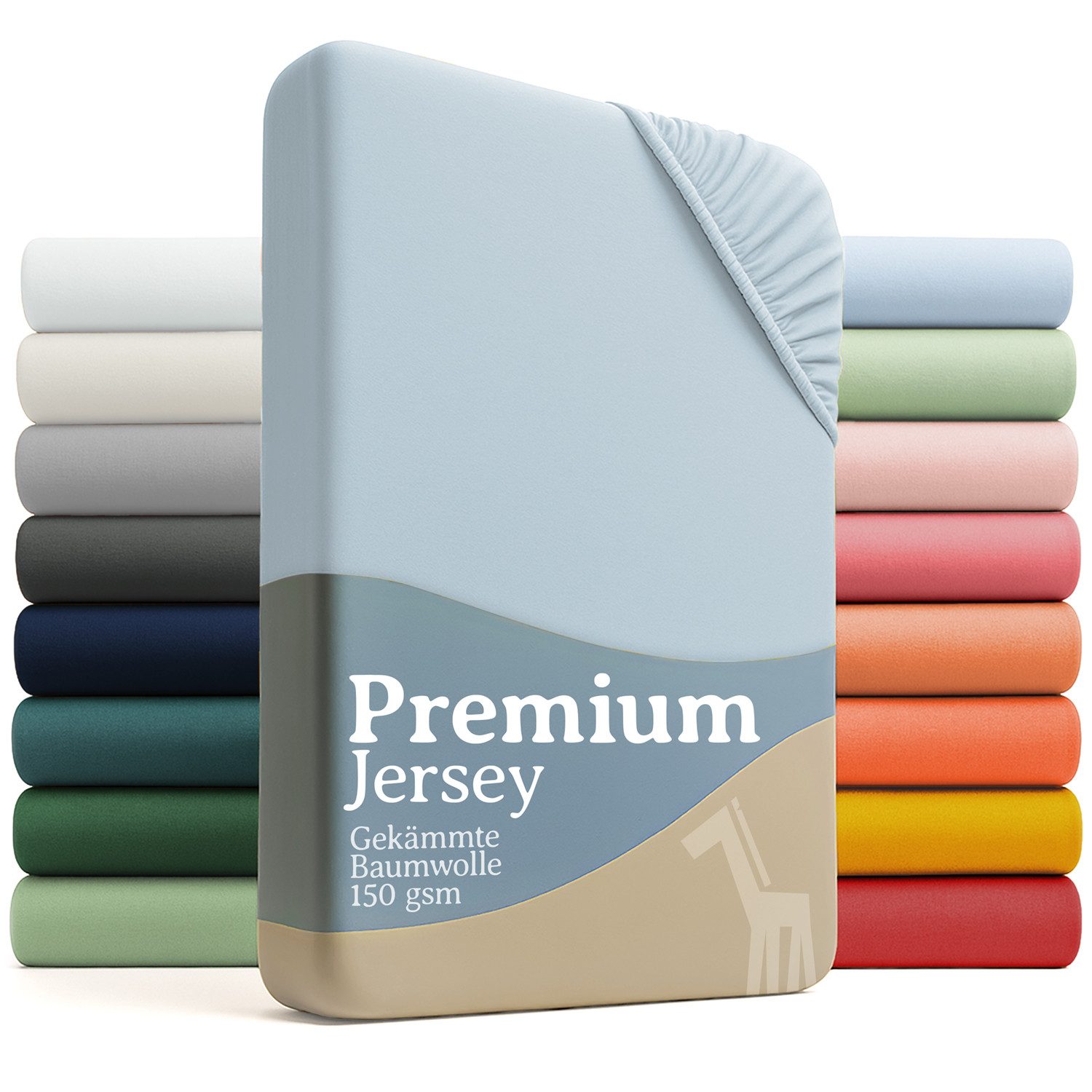 Laleni Spannbettlaken Premium für Beistellbett - Atmungsaktives Spannbetttuch, Gummizug: rundum, (1 Stück), 100% Baumwolle (150 g/m)