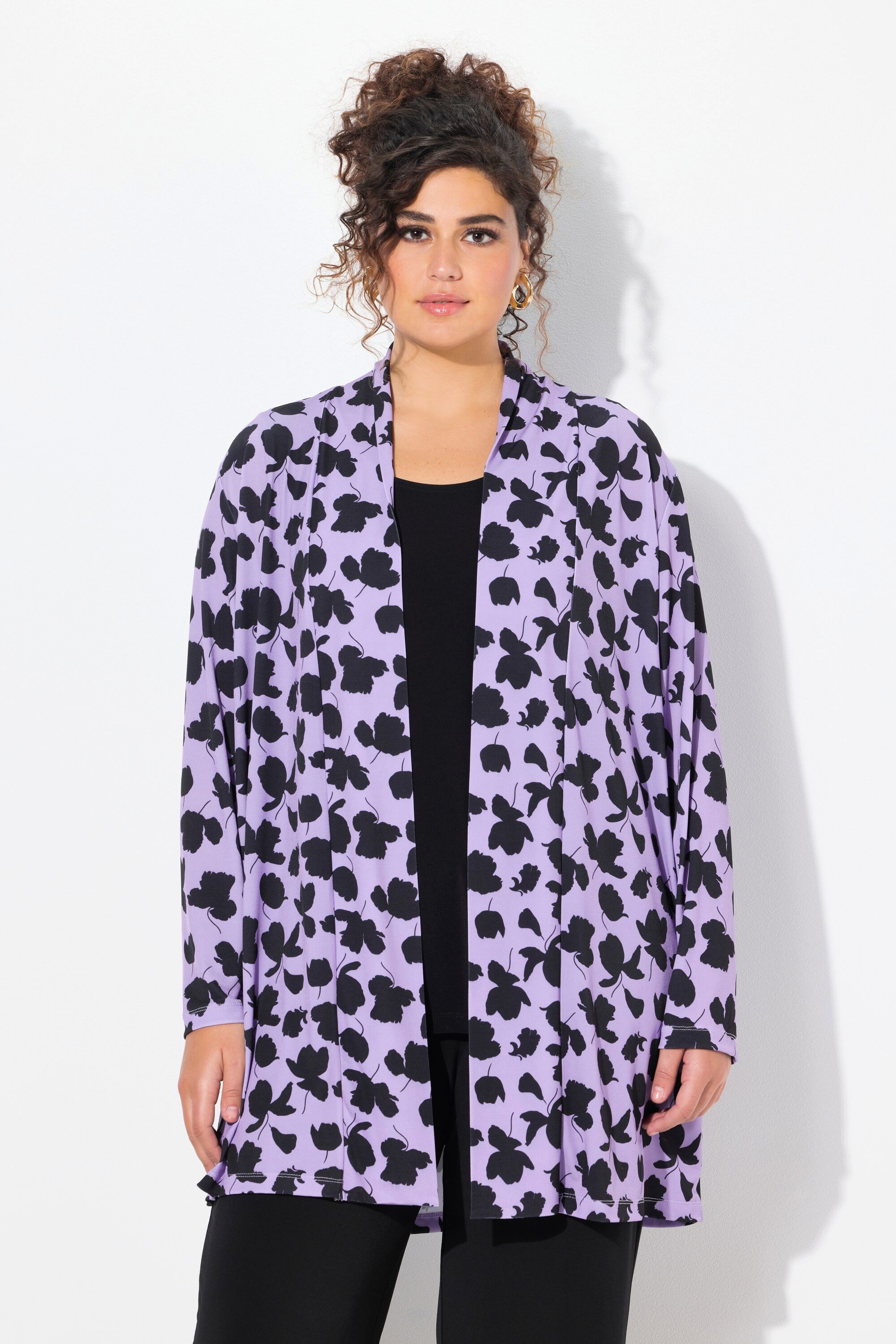 Ulla Popken Shirtjacke Jerseyjacke Schalkragen offene günstig online kaufen