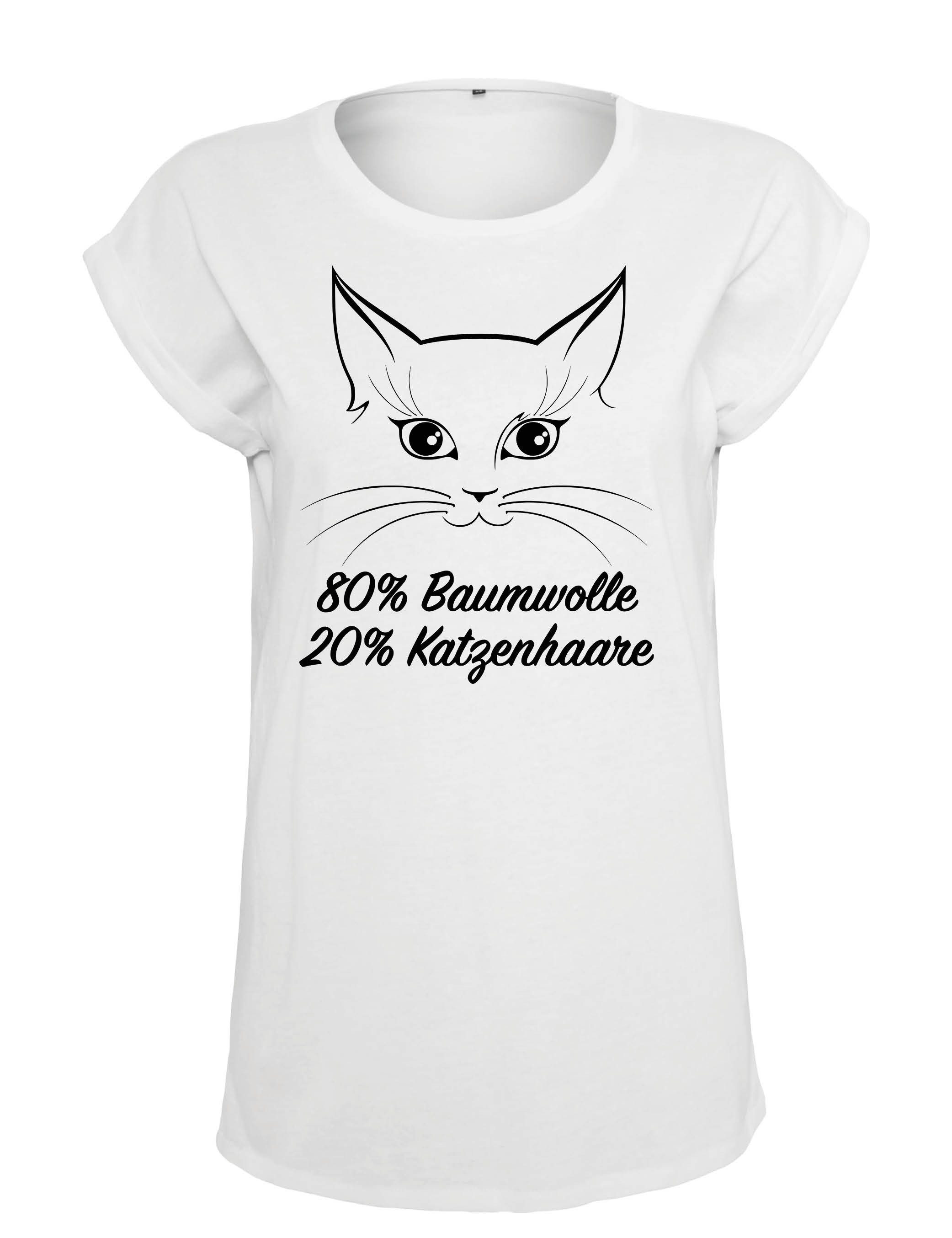 Youth Designz Print-Shirt "Katzenhaare" Damen T-Shirt günstig online kaufen