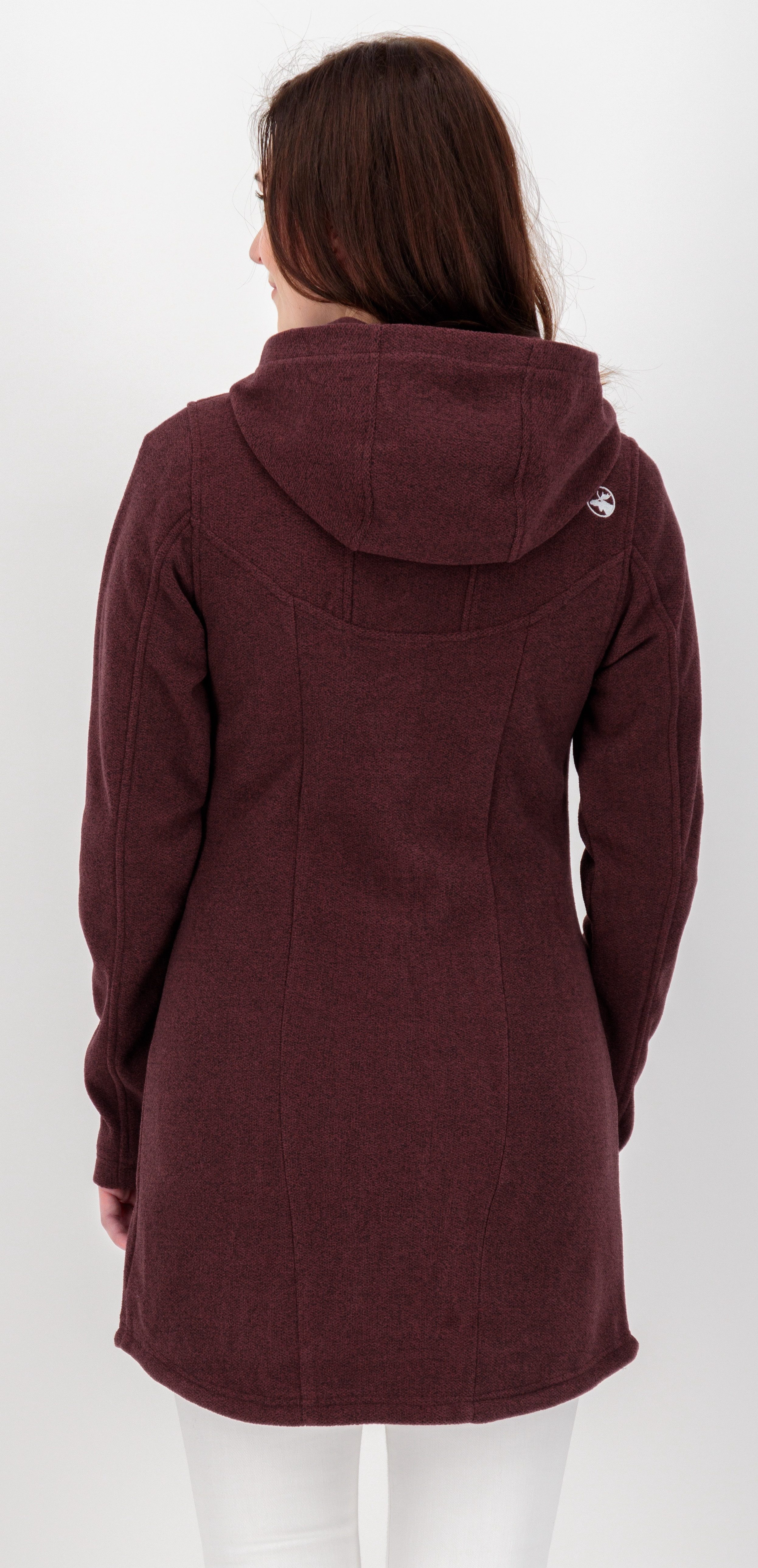 DEPROC Active Fleecejacke GLORY APRIL CS Strickfleecemantel, Fleecemantel auch in Großen Größen