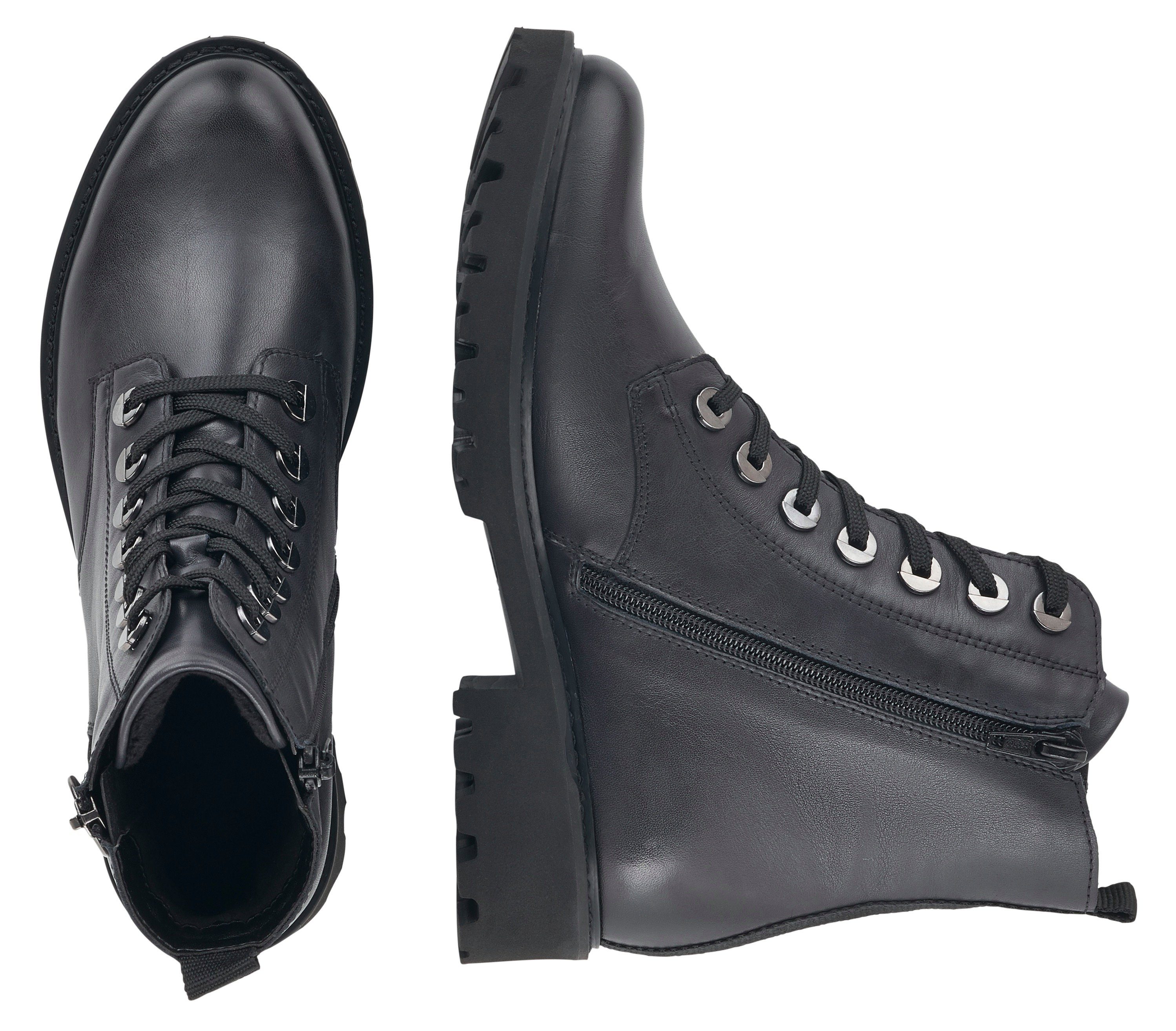 Remonte Schnürstiefelette Blockabsatz, Stiefelette, Schnürboots, im modischen Used Look