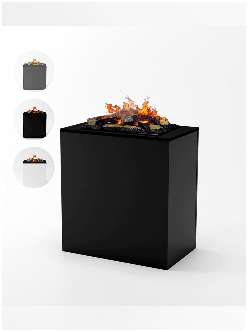 mit Wasserdampfkamin 3D schwarz integriertem Knistereffekt Feuer mit GLOW FIRE »Rilke«, Elektrokamin