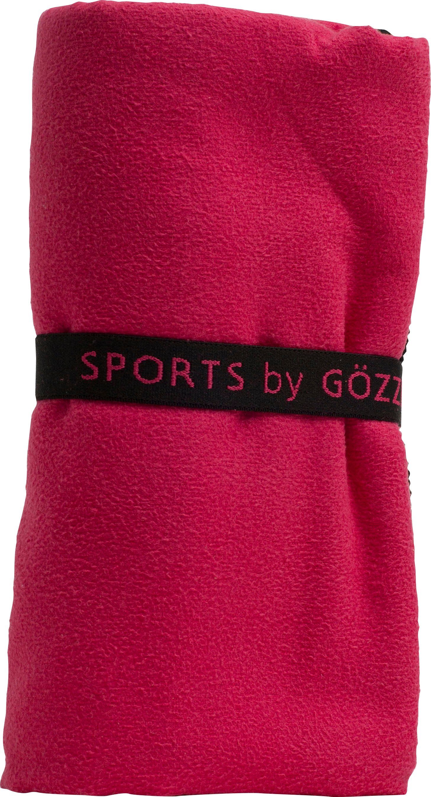 Gözze Badetuch Sports by Gözze, Microfaser (1-St), Sporthandtuch, Größe 110x175 cm, schnell trocknend durch Microfaser pink