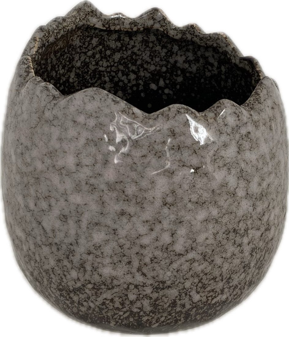 finehomegarden Blumentopf Pflanzei Eierschalen-Pflanzgefäß Keramik Eierschalen-Topf H9,5cm+12cm, altrosa-natur Ostern Blumentopf H9,5cm+12cm 2Größen wählbar / Paket