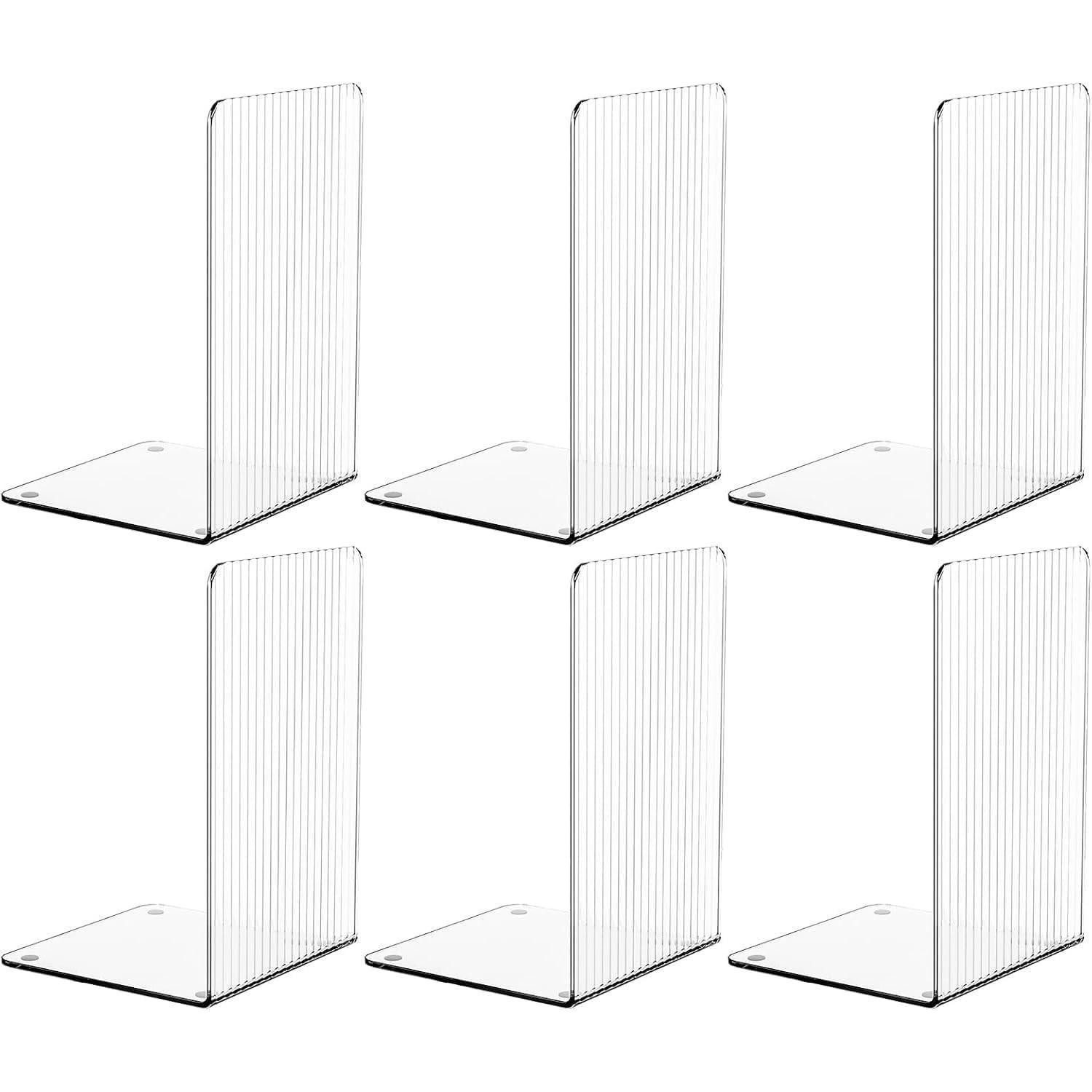 LuxusKollektion Buchstütze Acryl Buchstützen Klar 18cm 4er Set