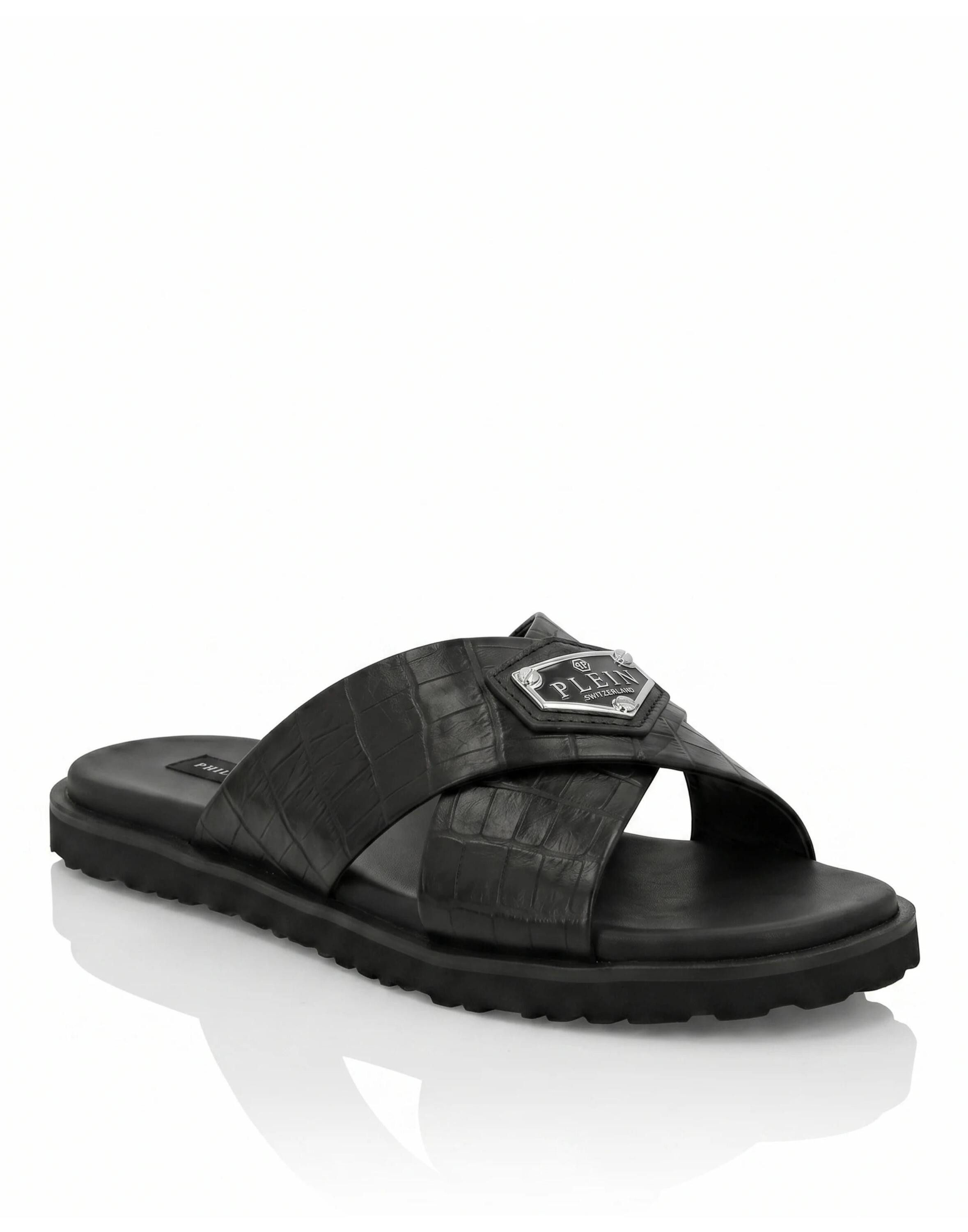 PHILIPP PLEIN Cocco Crocco Geprägt Sandale