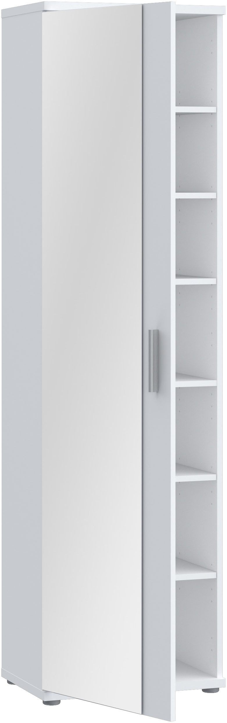FORTE Schuhschrank Mehrzweckschrank, Stauraum, viele Einlegeböden B/H/T 50,2/179,1/34,8, Spiegel – Bild 5 von 5