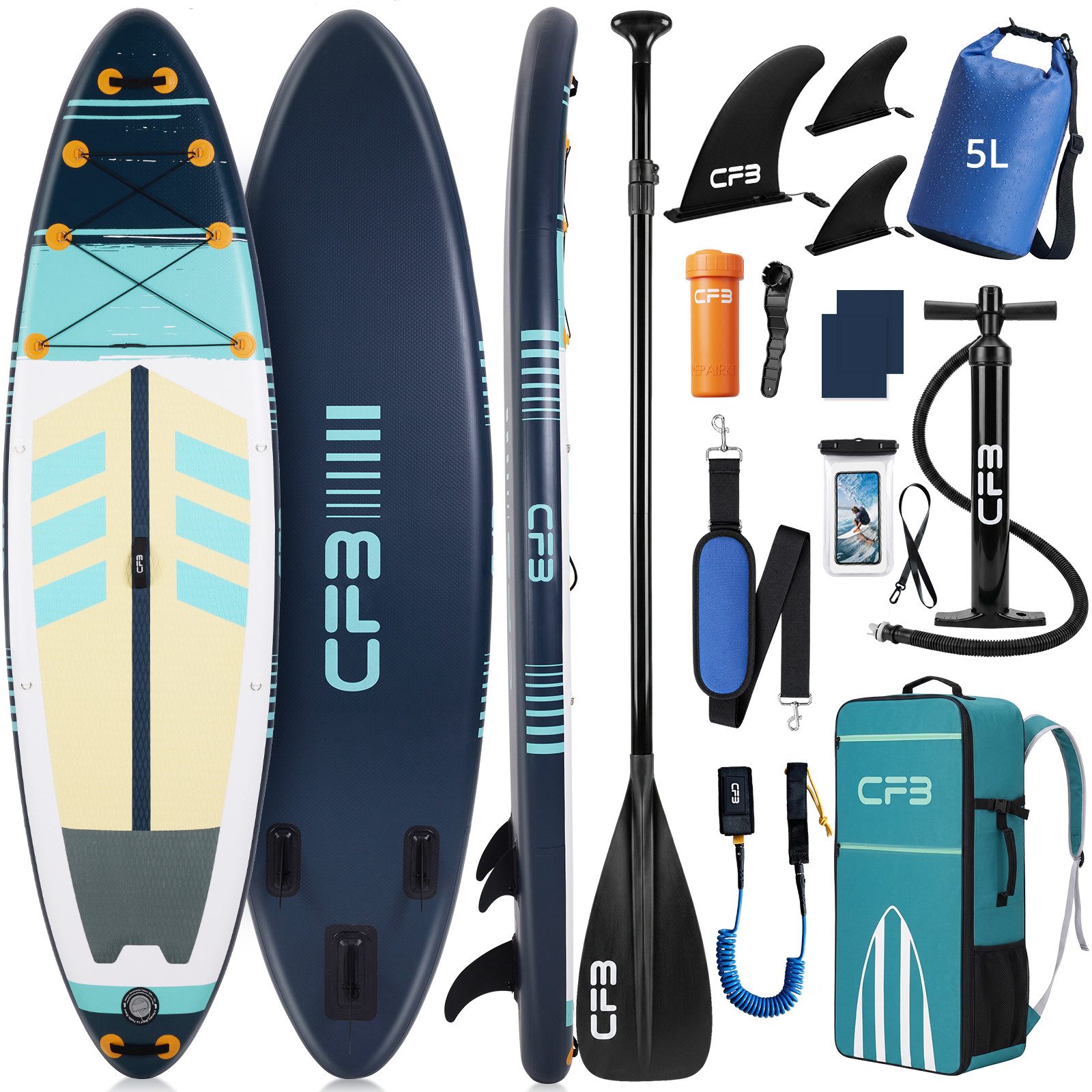 SUP-Board Set 320/335 cm, extra breit, Komplettset