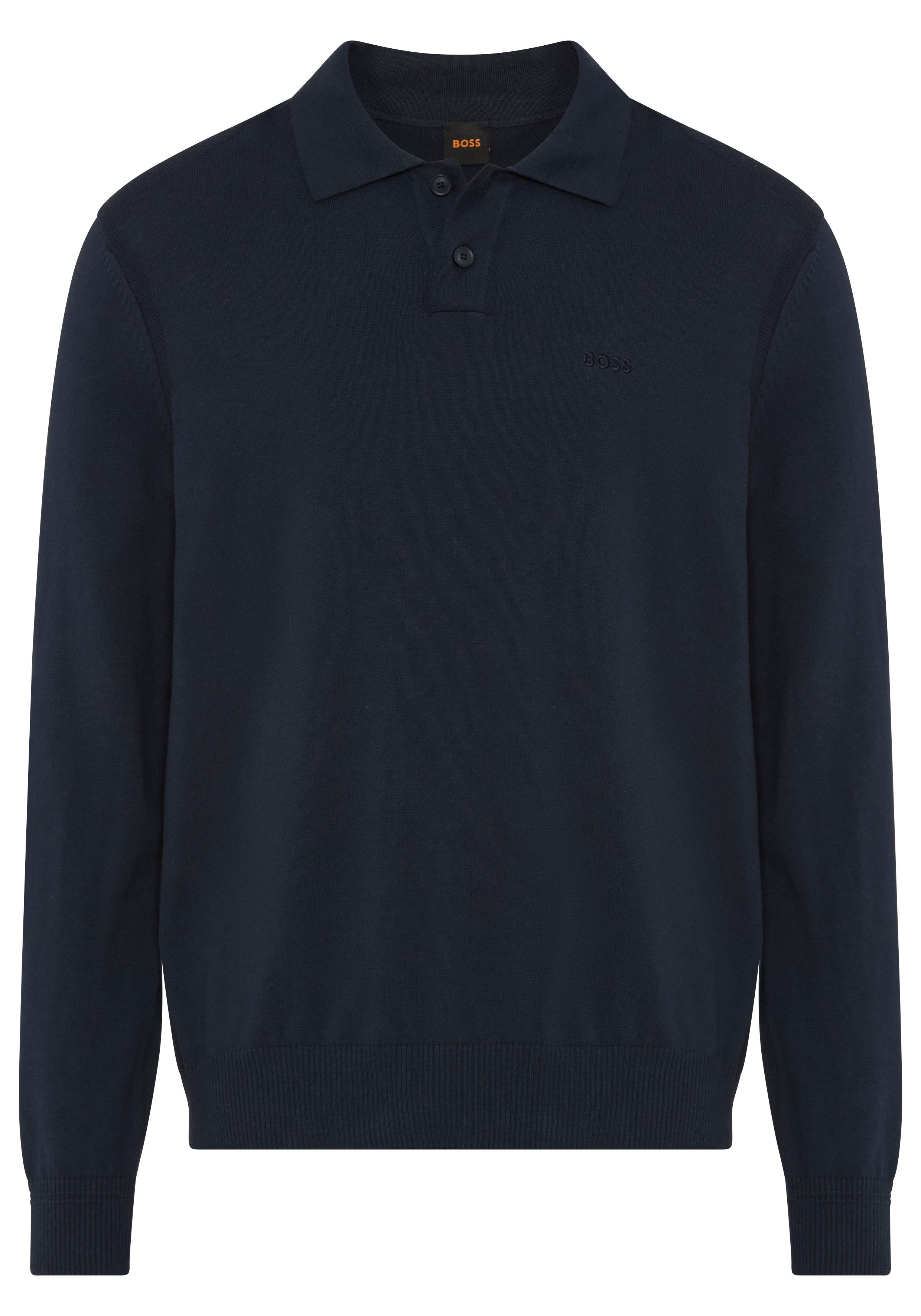 BOSS ORANGE Polokragenpullover Asac mit Logo-Stickerei