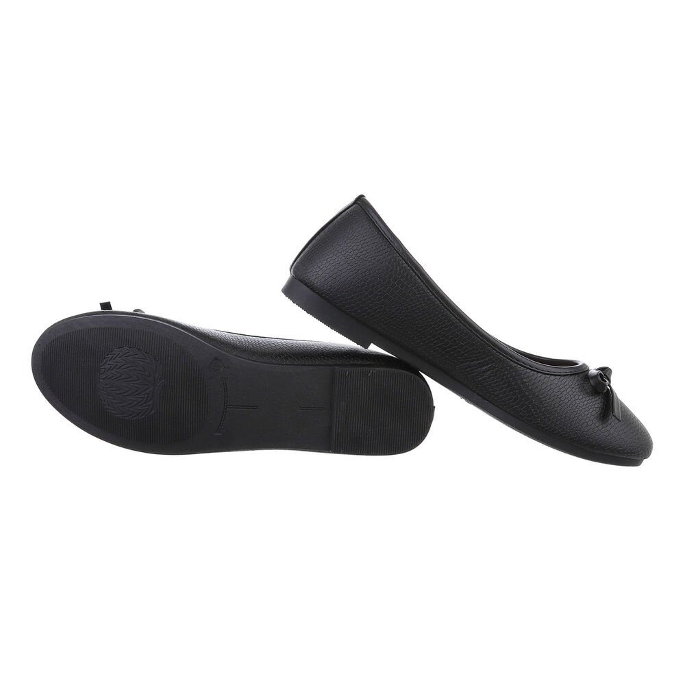 Ital-Design Damen Freizeit Ballerina (85894033) Blockabsatz Klassische Ballerinas in Schwarz