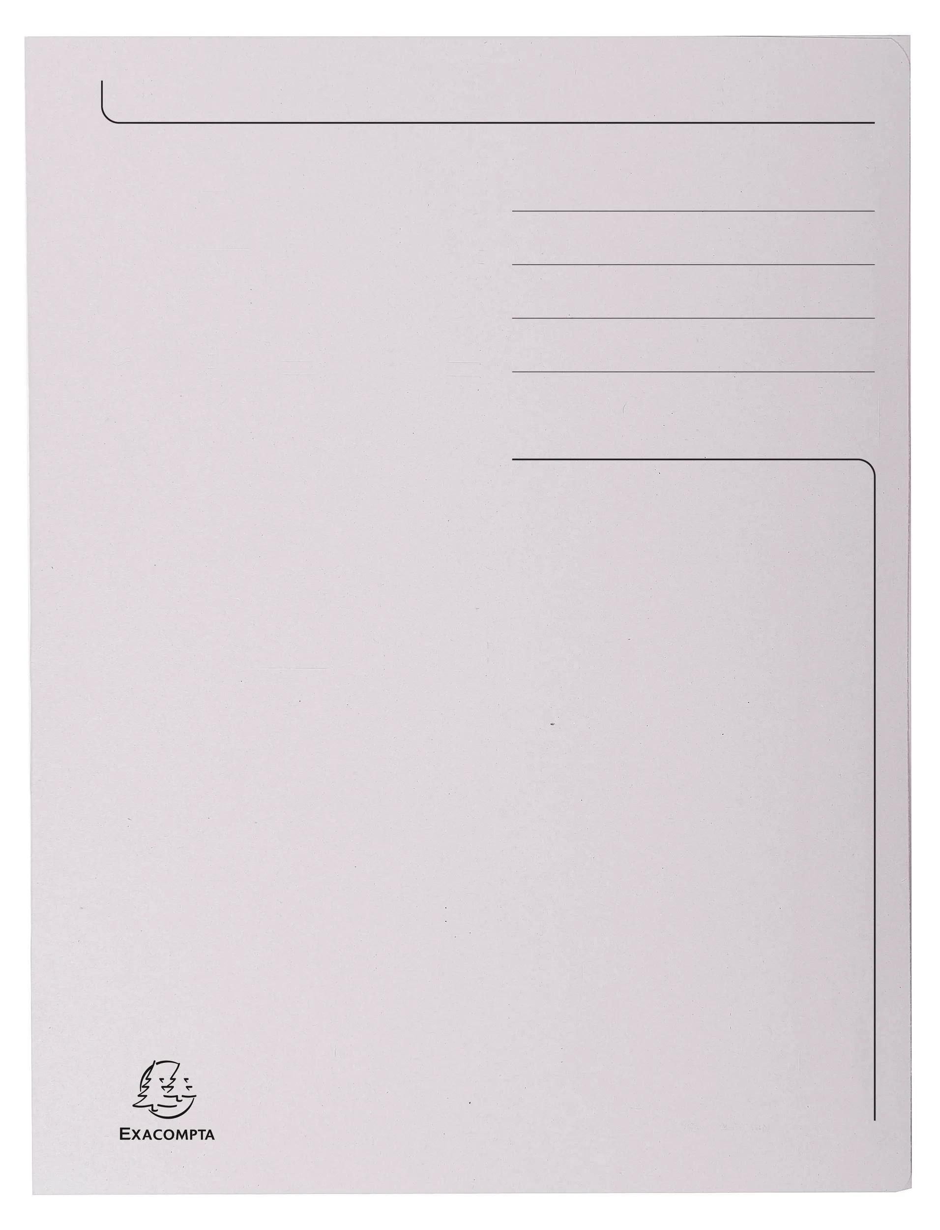 EXACOMPTA Organisationsmappe 100x Aktenmappe + Index, 3 Klappen, 24x32cm für A4, Grau, 448019E, Sammelmappe mit Klappen