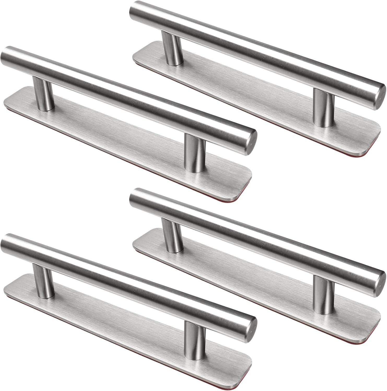 FOUORTUNATE-BEE Möbelgriff Selbstklebender Möbelgriff Edelstahl 150 mm ohne Bohren Silber (4-St), Klebe Möbelgriff 150 mm für Schrank Tür Schublade Edelstahl