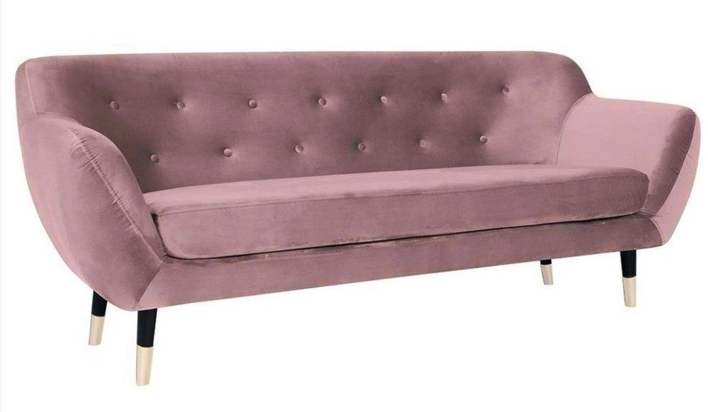 JVmoebel Chesterfield-Sofa Altrosa Chesterfield Sofa für das Wohnzimmer, 3-Sitzer Neu, Packung, Made in Europa