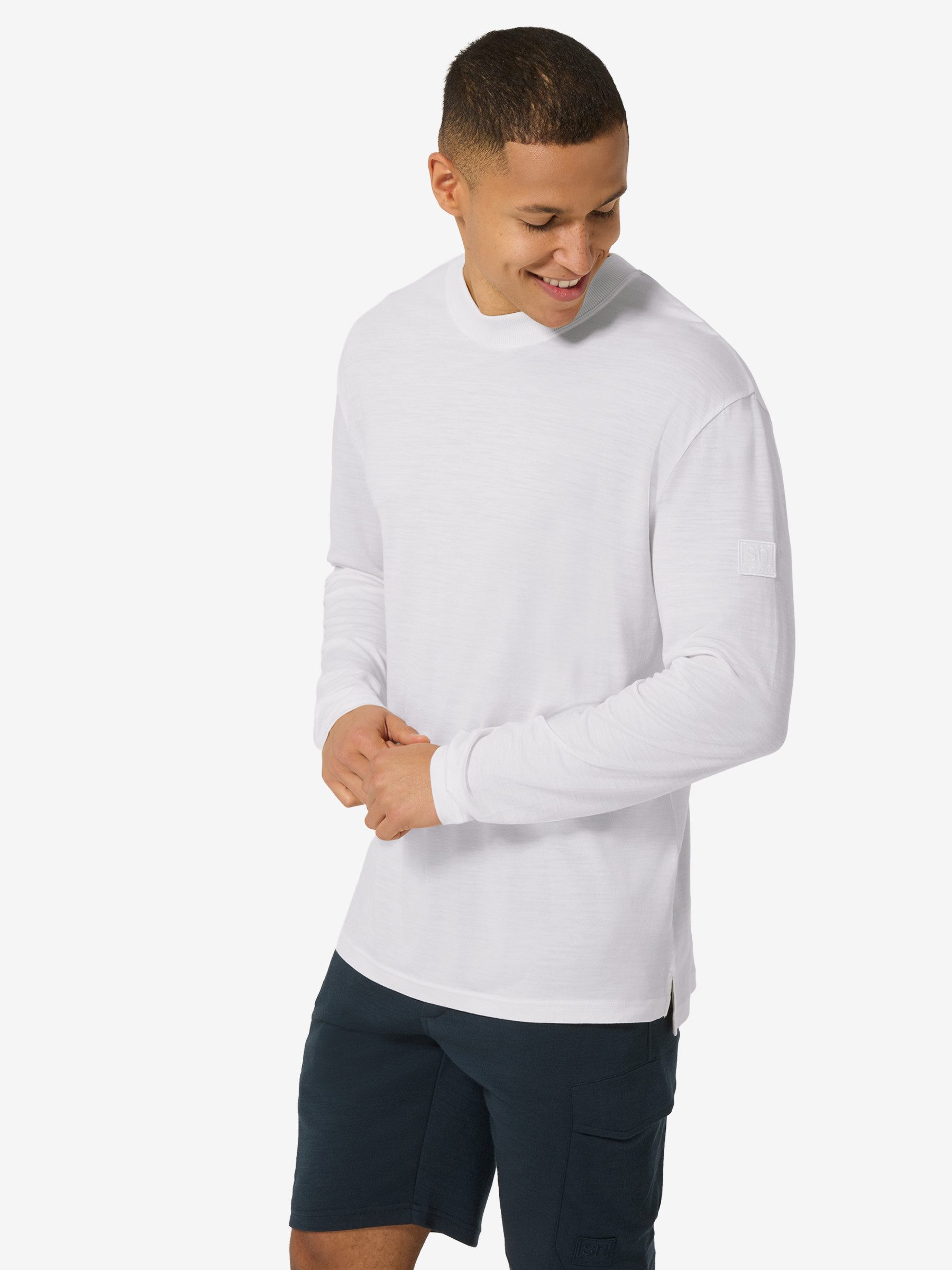SUPER.NATURAL Langarmshirt für Herren, nachhaltig, Merino modern, atmungsaktiv