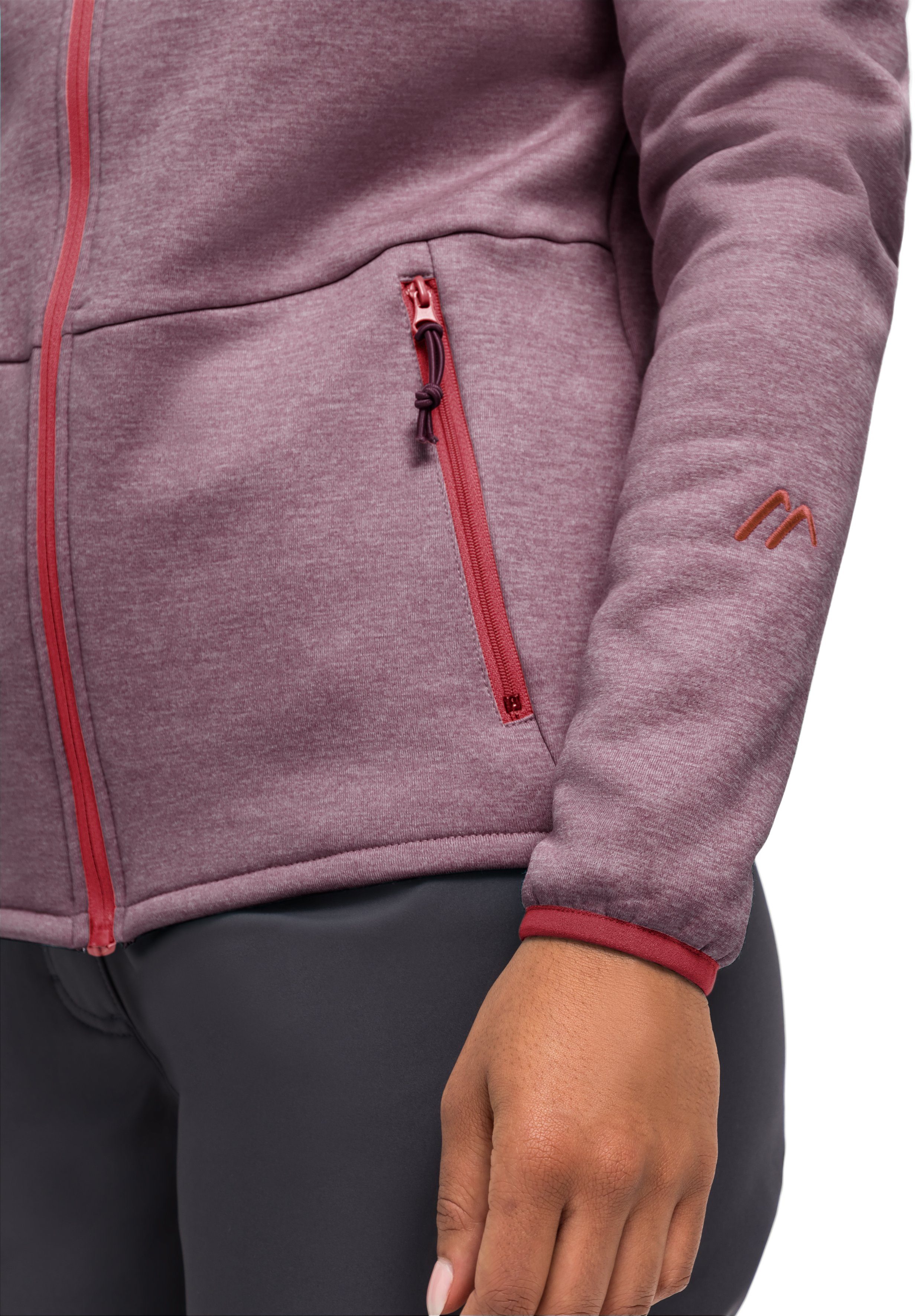 Maier Sports Fleecejacke Fave W Damen Fleece mit verstellbarer Kapuze, atmungsaktiver Zip-Hoodie