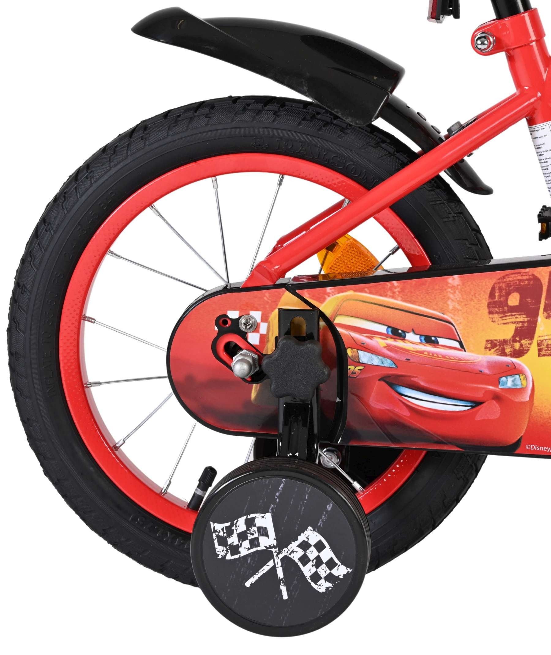 Volare Kinderfahrrad Disney Cars Kinderfahrrad - Jungen - 14 Zoll - Rot, 5–5 Jahre; 85 % montiert