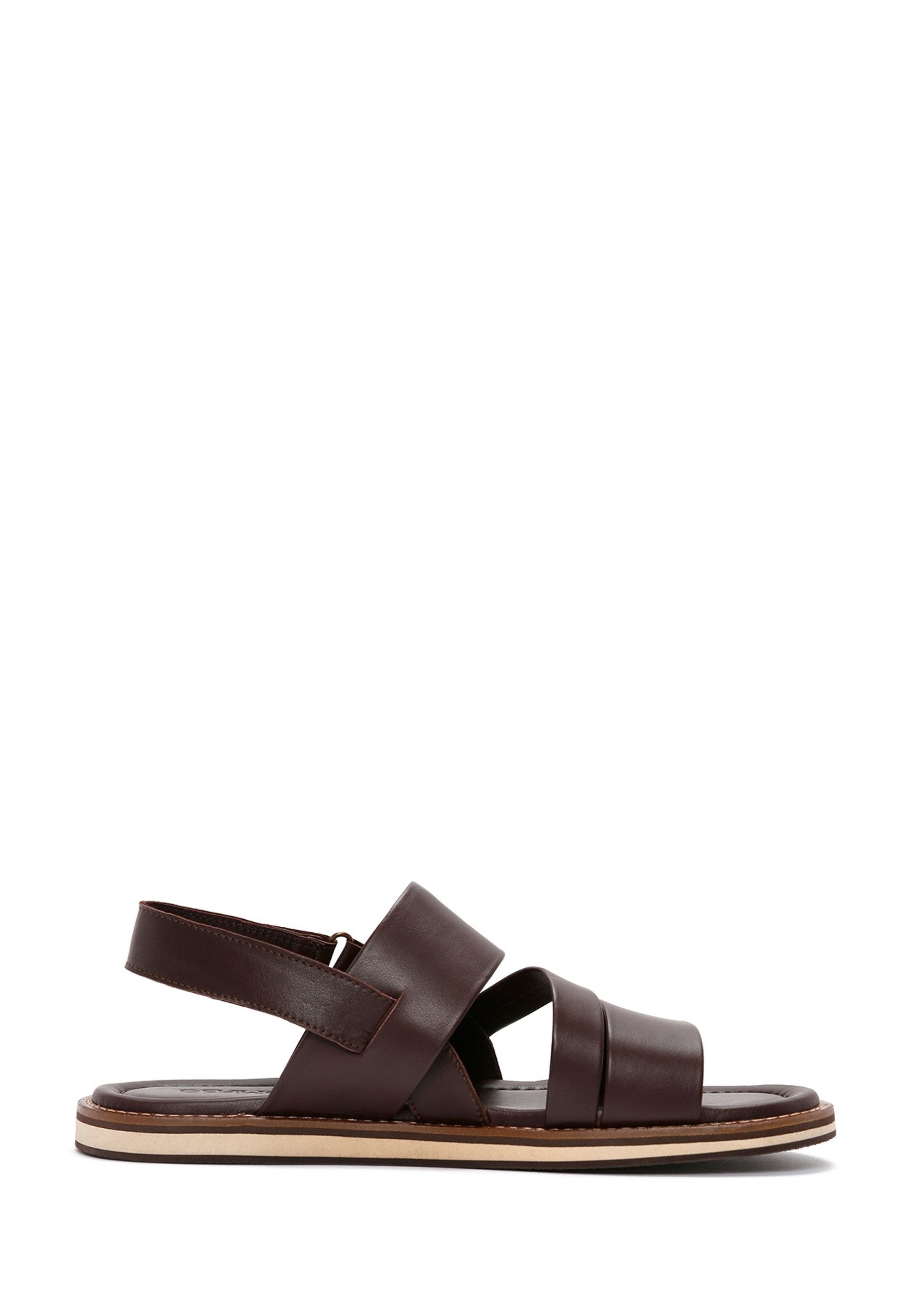 Derimod Sandalen aus Leder Sandale Echtes Leder, Lederfutter, Verstellbarer Riemen, Multi-Riemen-Design