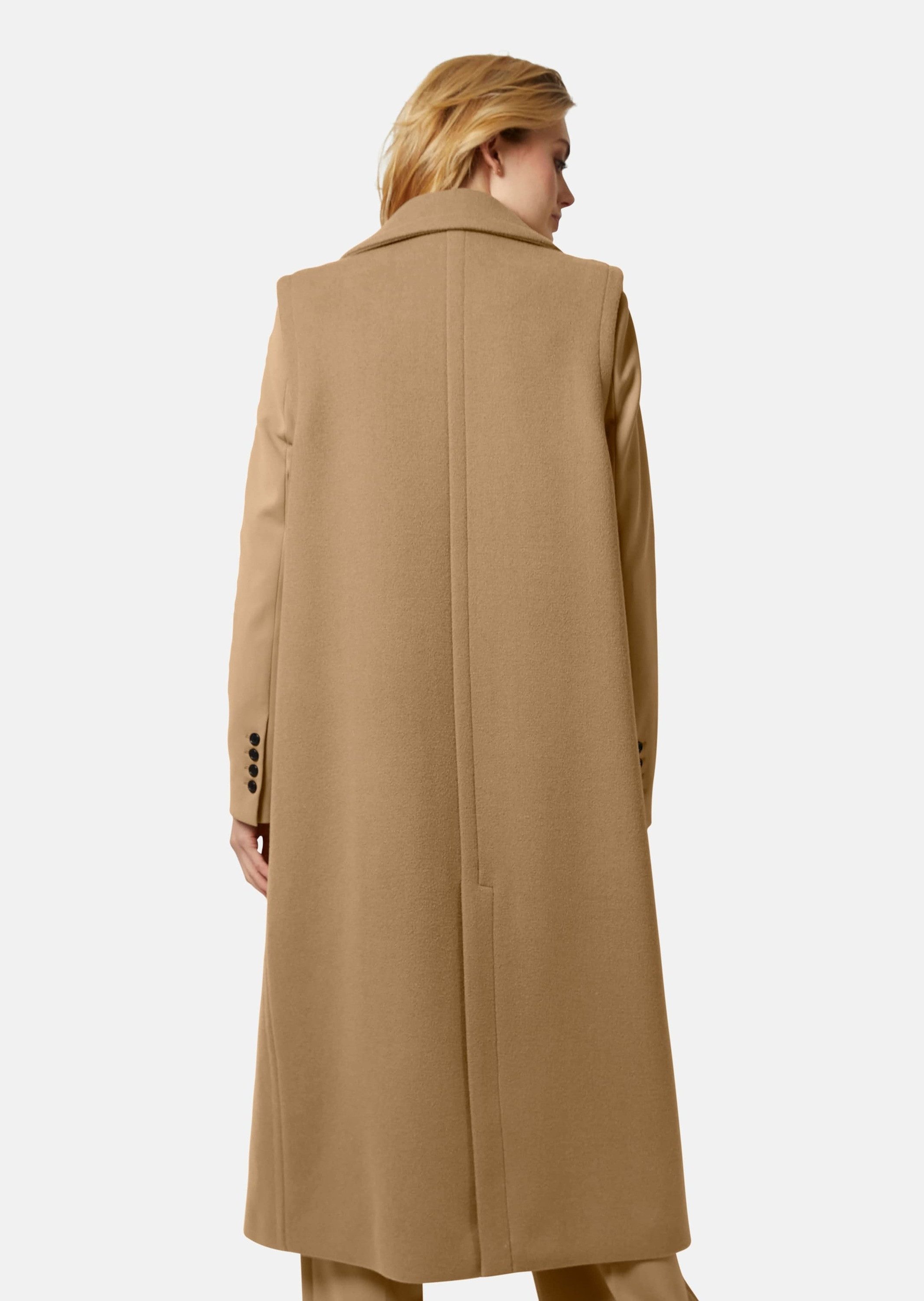 MADELEINE Kurzweste Ärmellose Longweste im Mantel-Look