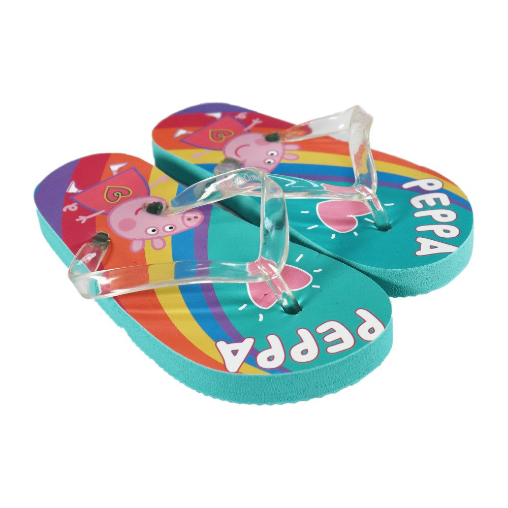 Peppa Pig Peppa Wutz Kinder Mädchen Flip Flops Sandalen Latschen Gr. 23 bis 32 T-Strap-Zehentrenner