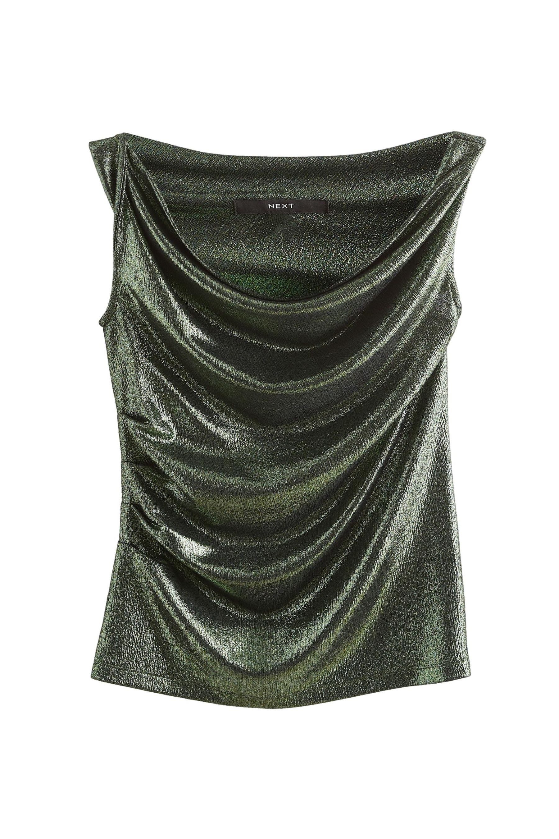 Next Blusentop Trägertop mit glitzerndem Wasserfallausschnitt günstig online kaufen