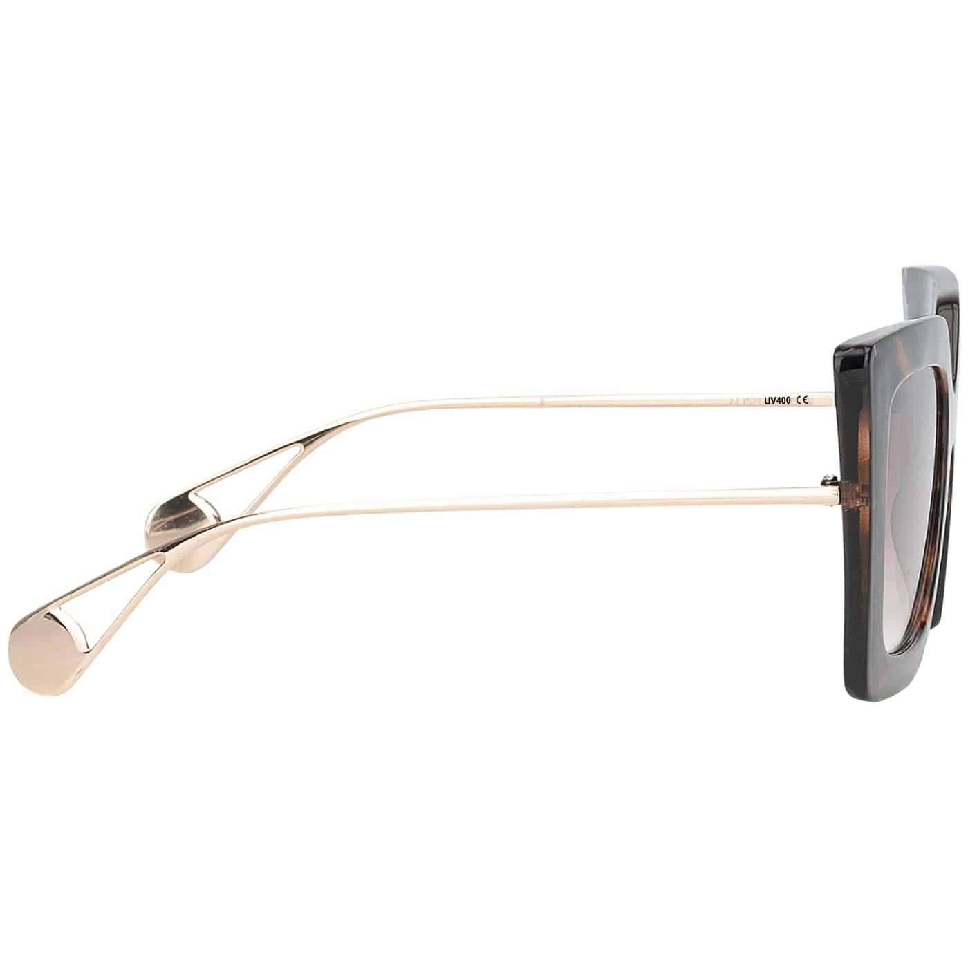 BEZLIT Eyewear Retrosonnenbrille Rundglas Designer Damen Sonnenbrille (1-St) mit Schwarzen oder Violetten Linsen – Bild 4 von 4